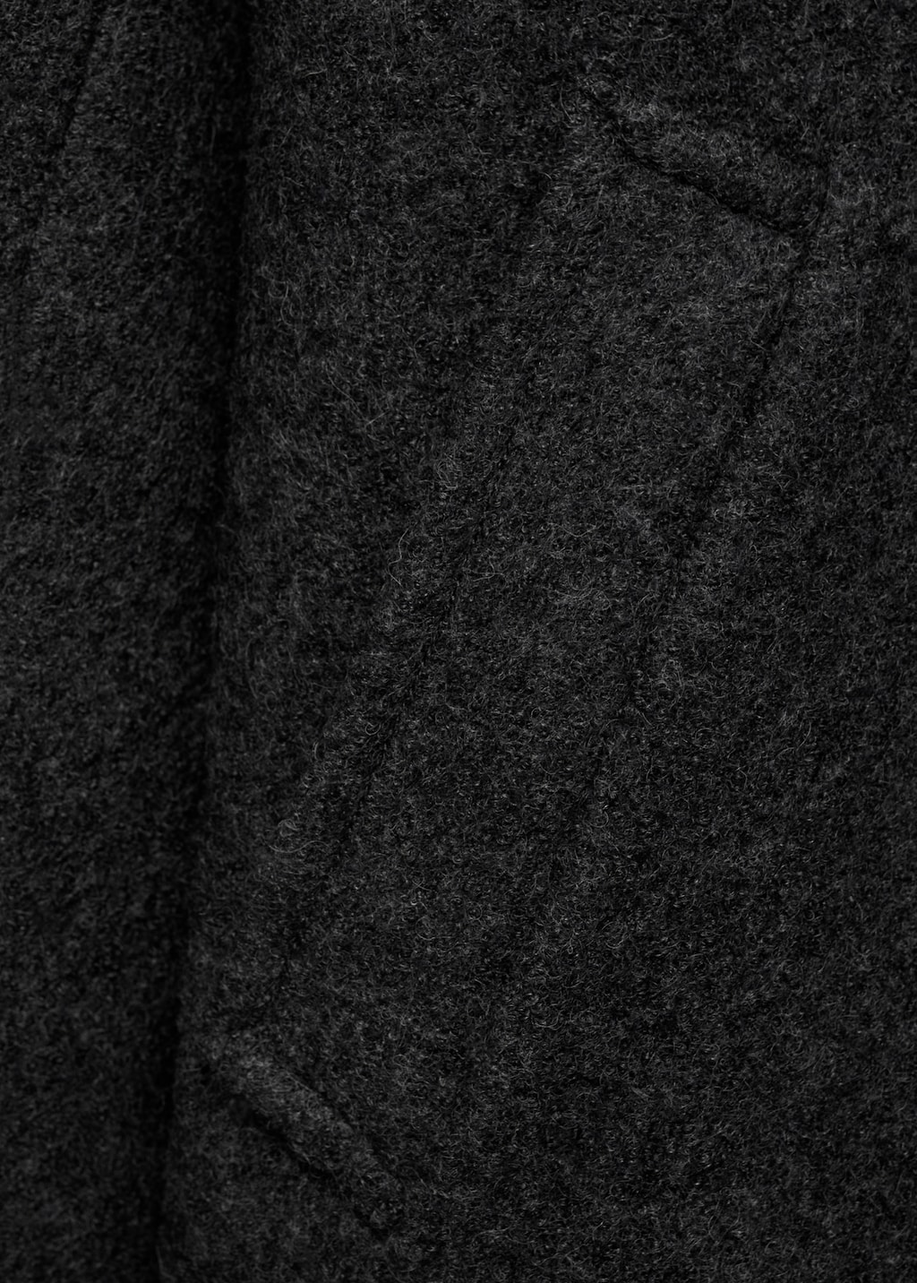 Oversized wool coat with maxi lapels