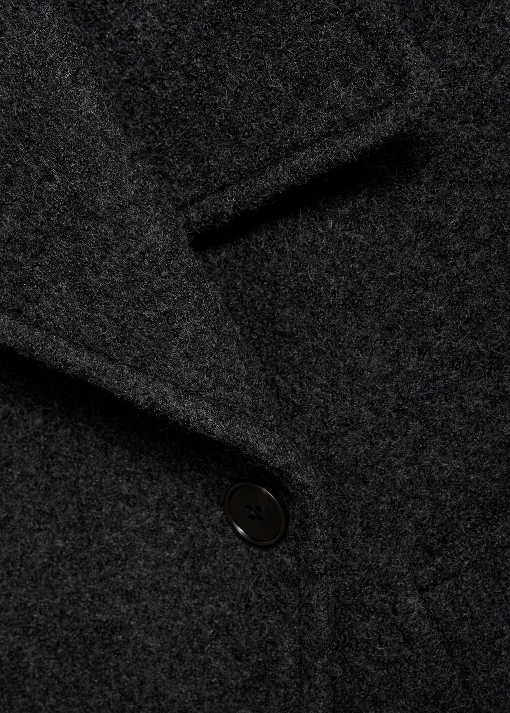 Oversized wool coat with maxi lapels