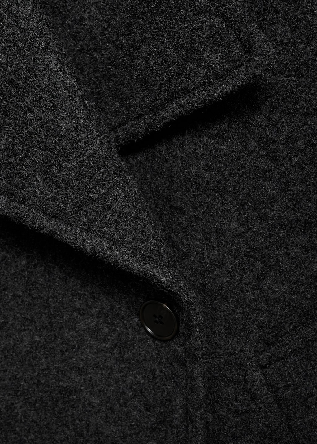 Oversized wool coat with maxi lapels