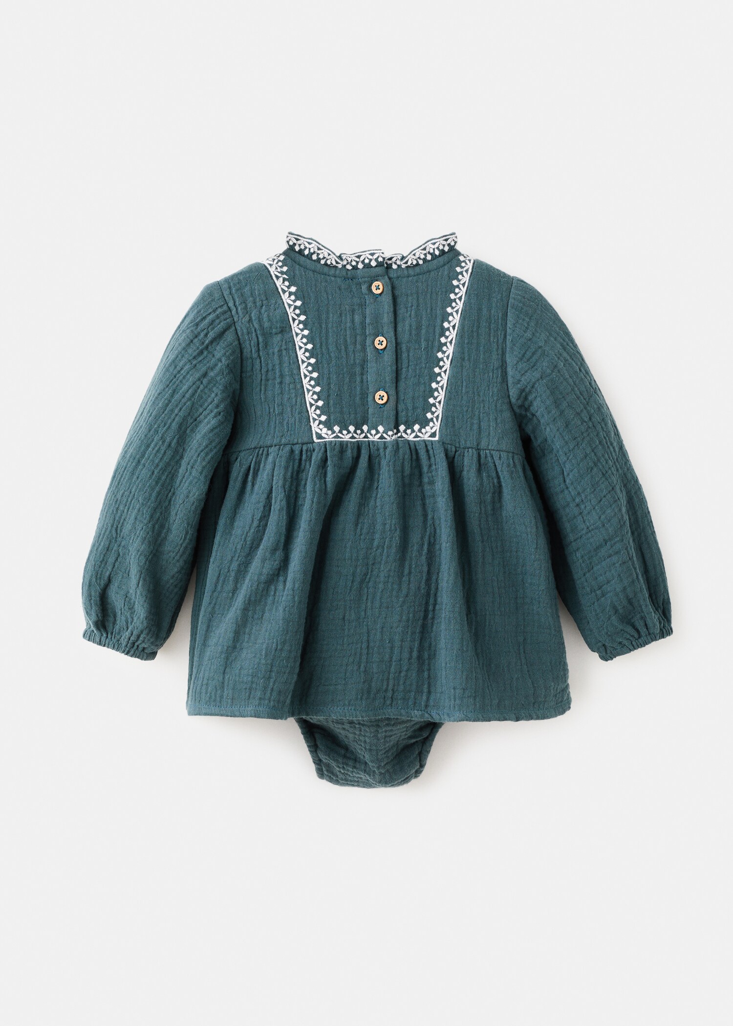 Vestido y ranita detalles bordados - Reverso del artículo