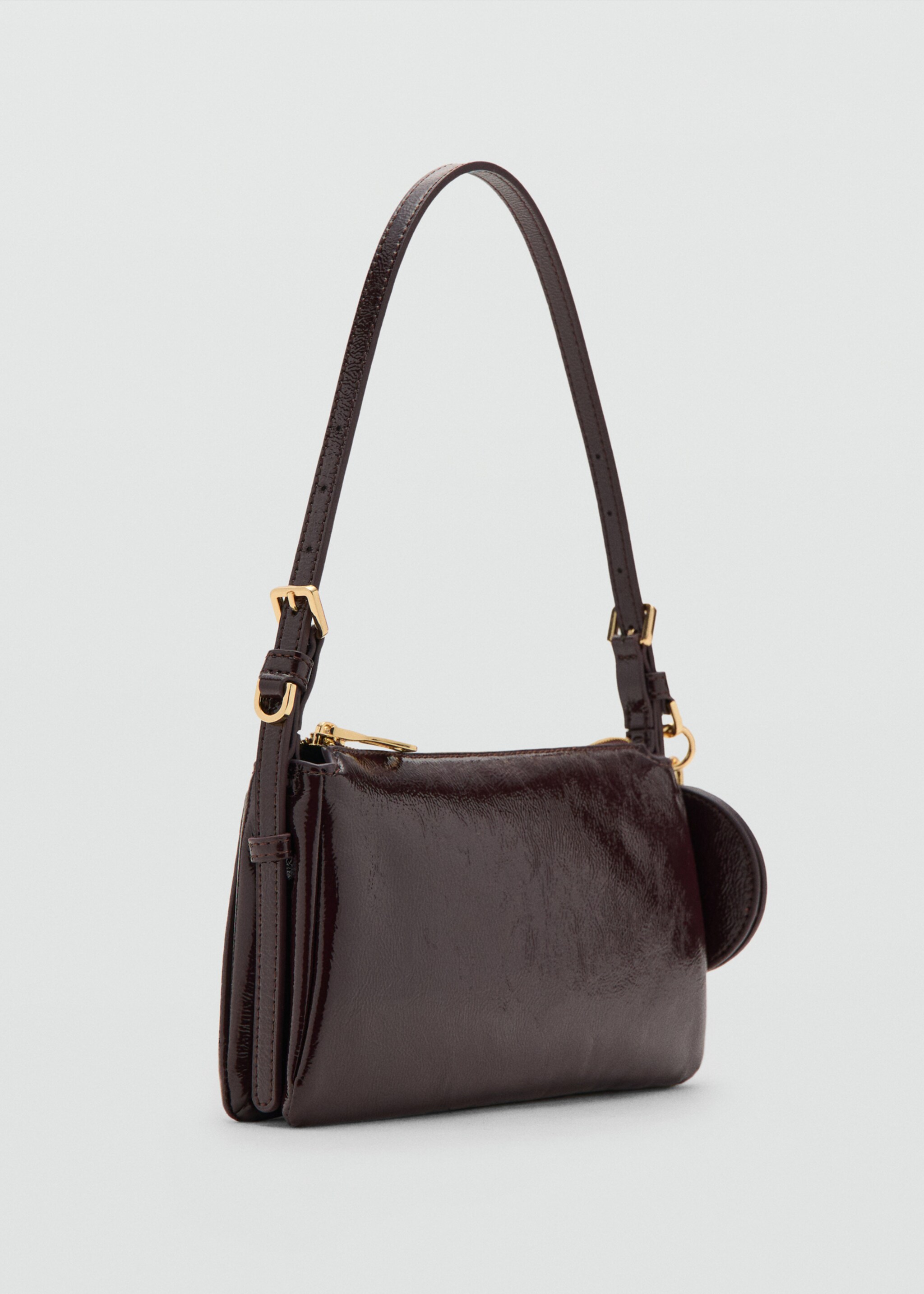 Shiny shoulder bag - Medium plane, Burgundy. Ref: 17096739-00.