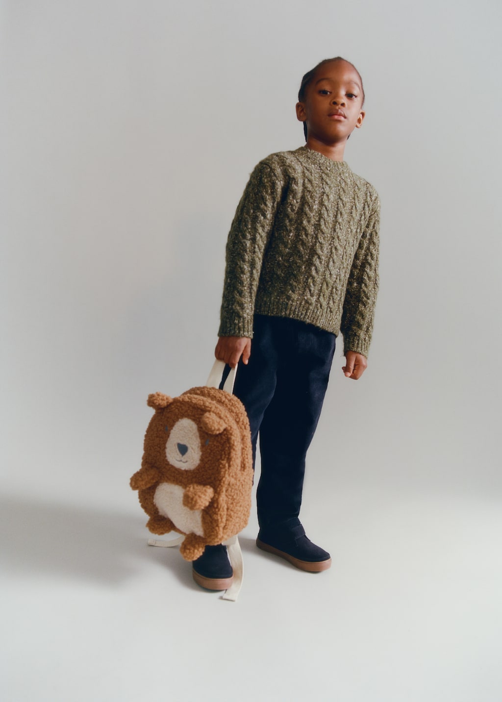 Teddy bear sherpa backpack