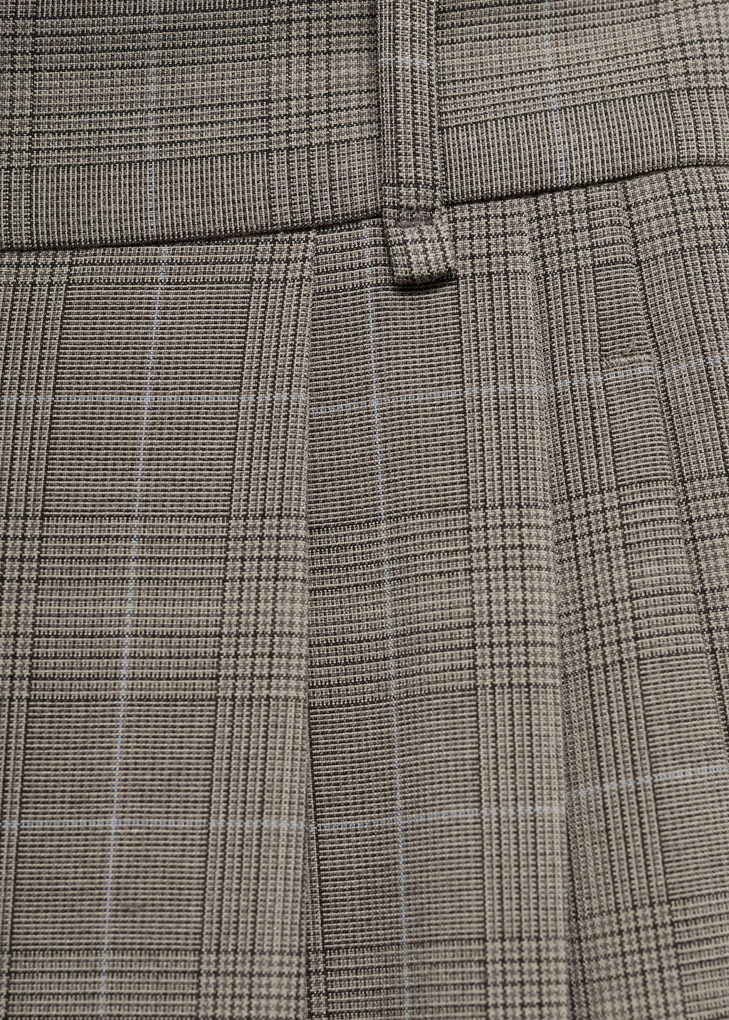 Wide-leg check suit pants