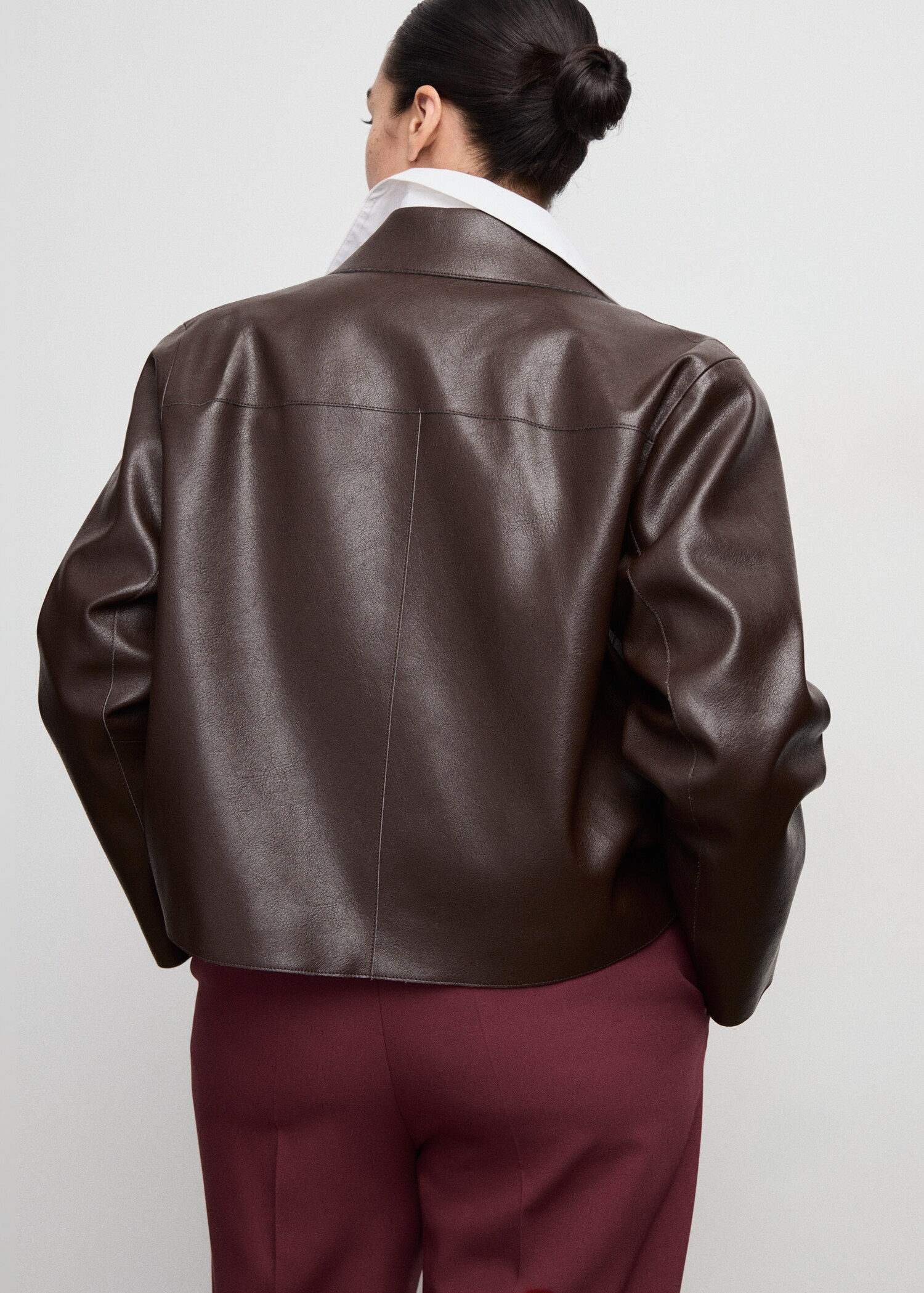 High-waist straight trousers - Details of the article 4