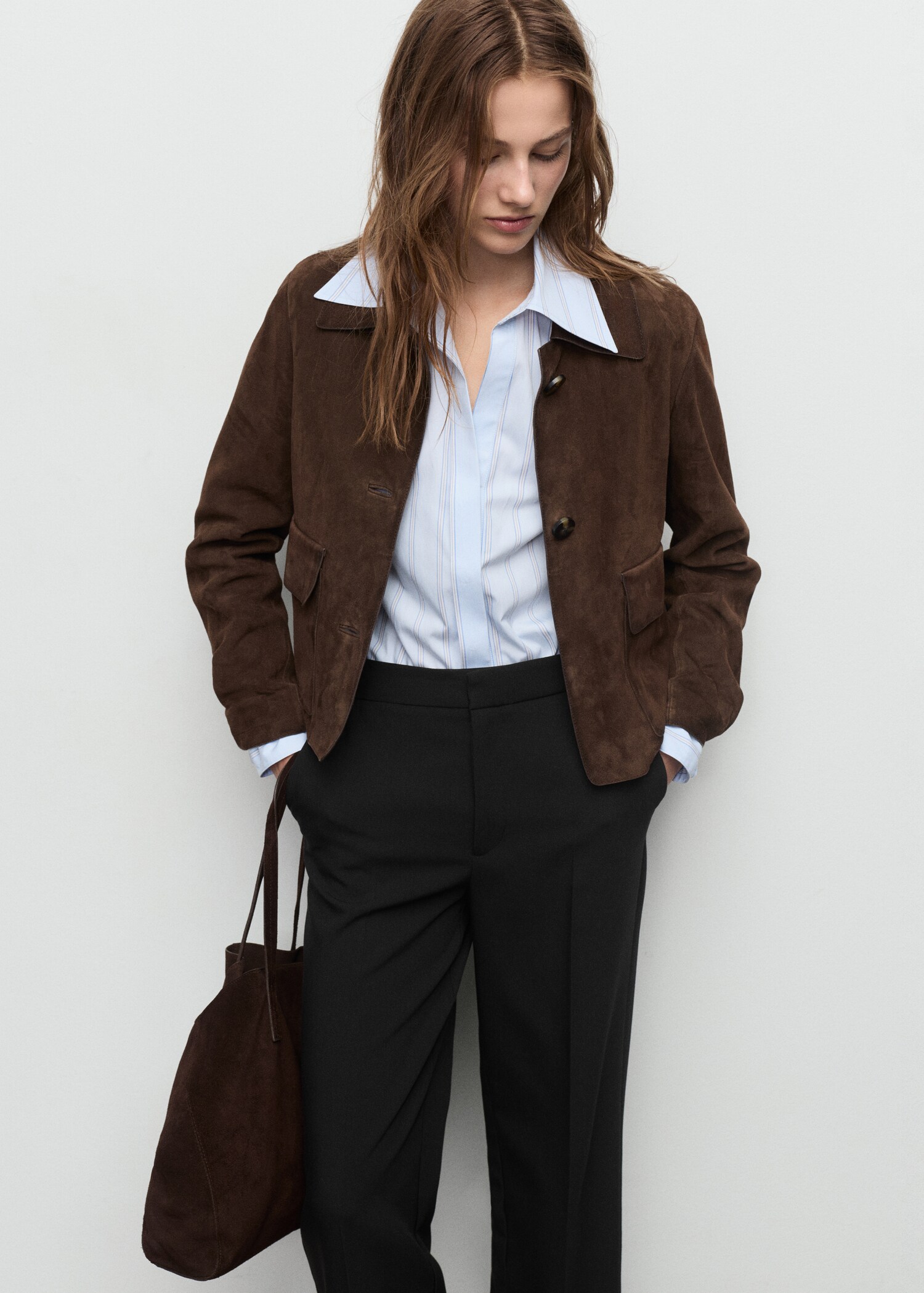High-waist straight trousers - Details of the article 1