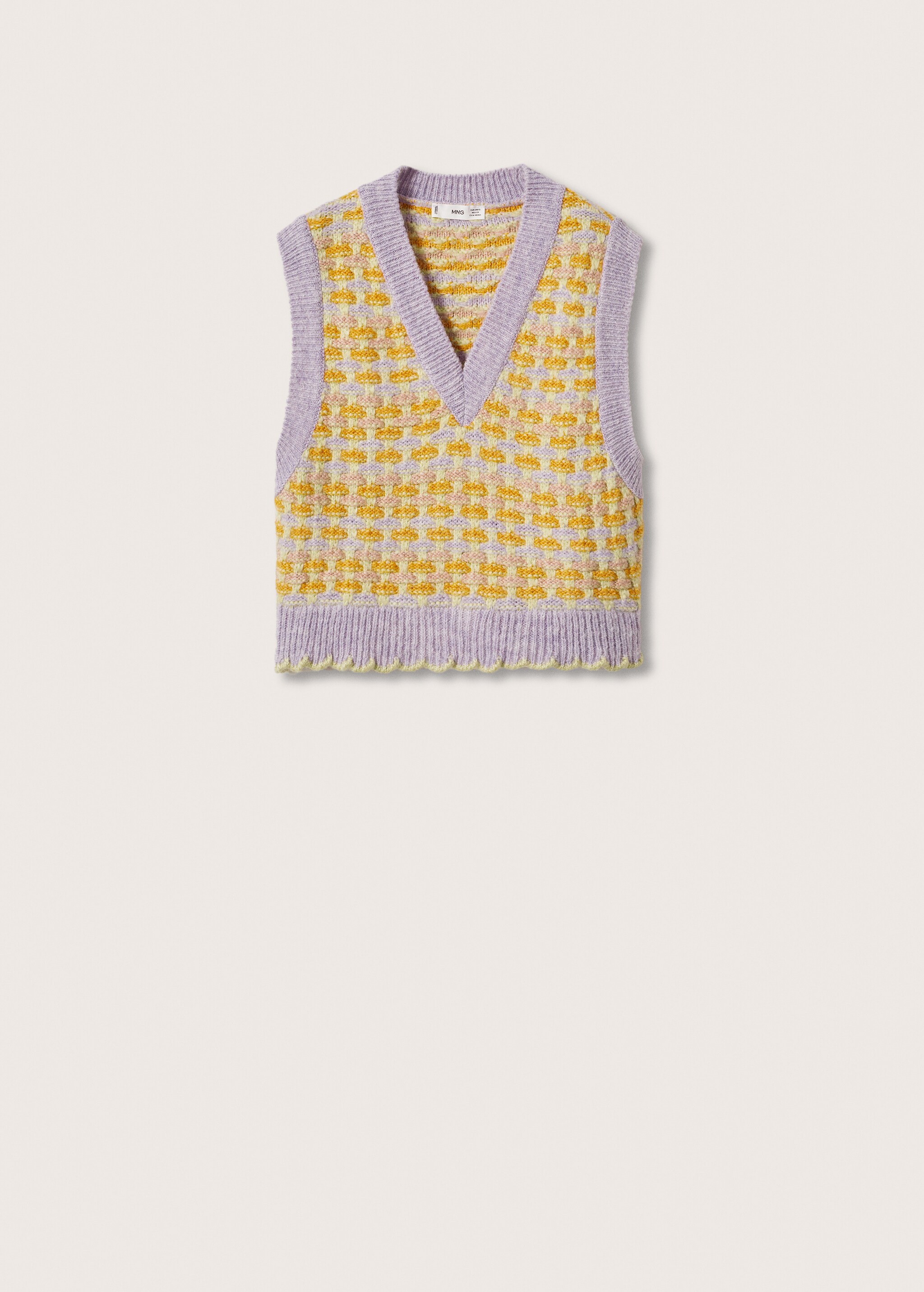 Multi-colored knitted vest - Article without model