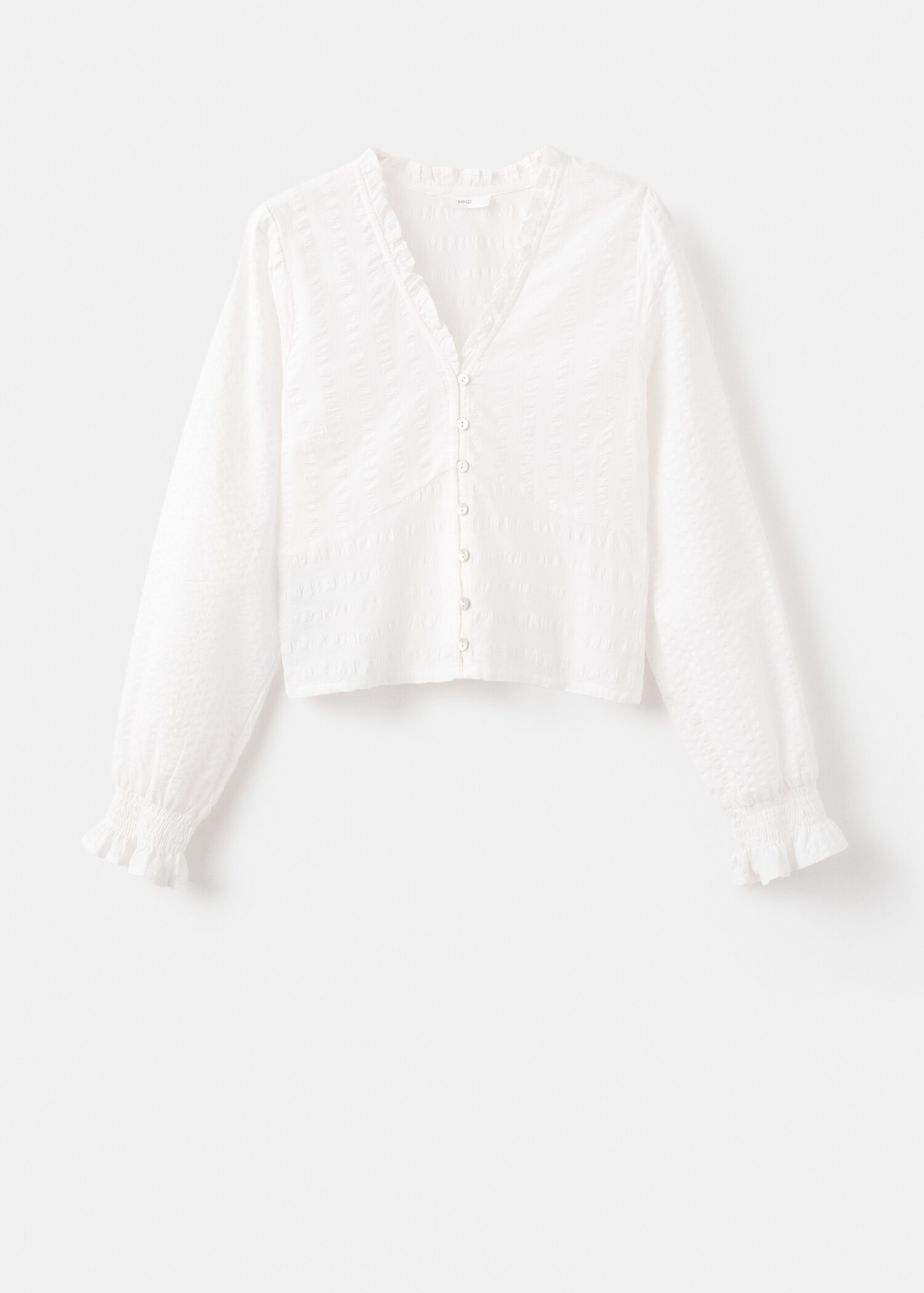 Textured cotton blouse - Article without model