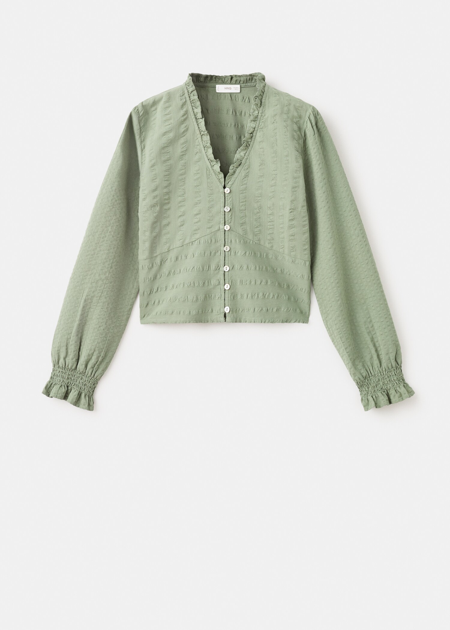 Textured cotton blouse - Article without model
