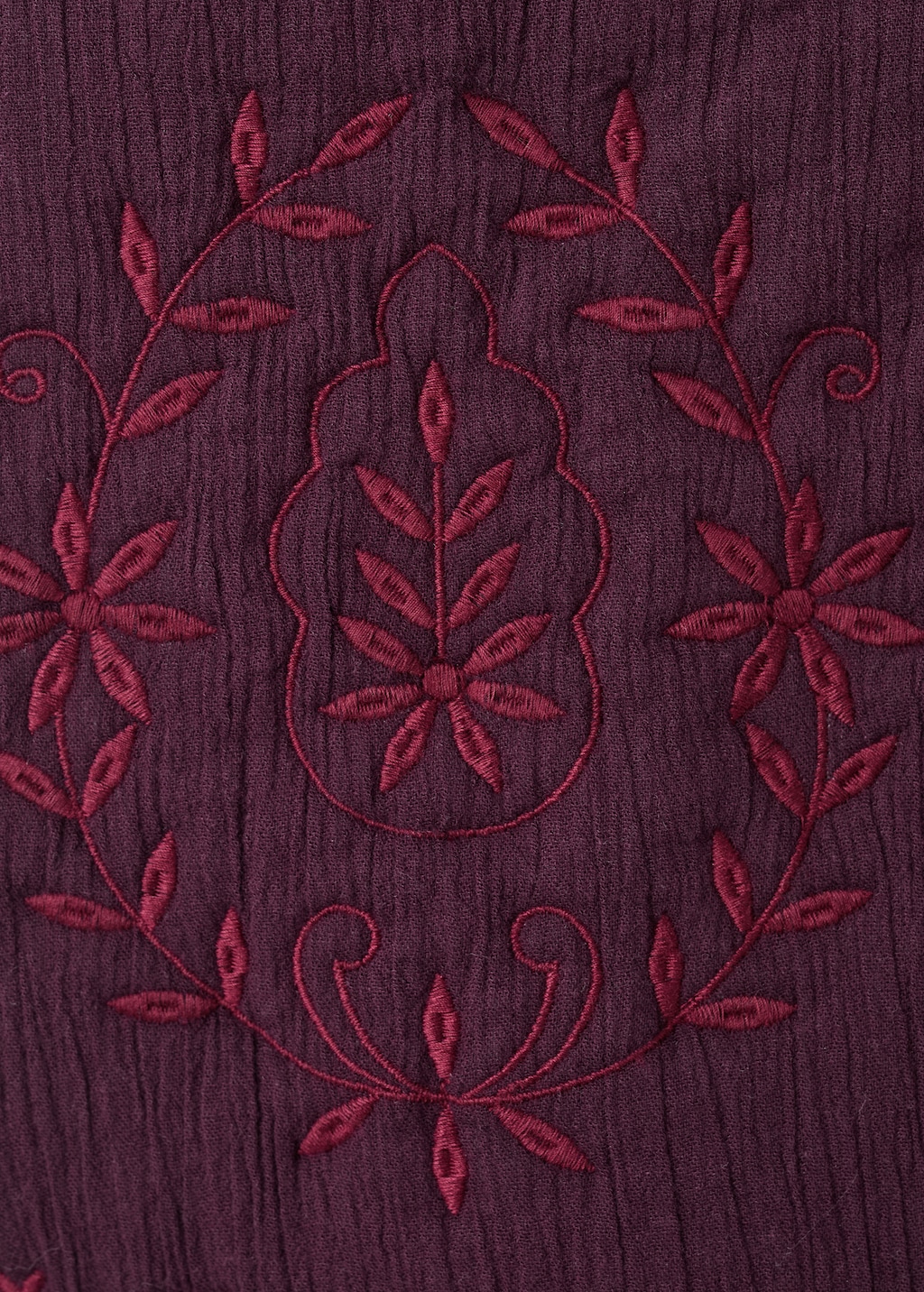 Floral-embroidered vest