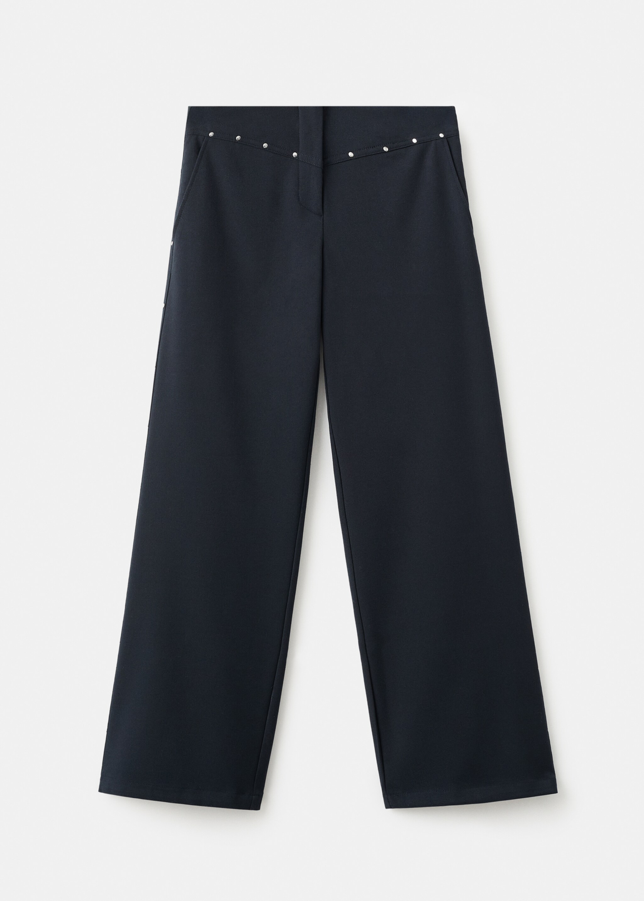 Low-waist studded trousers - Article without model, Navy. Ref: 17097123-00.