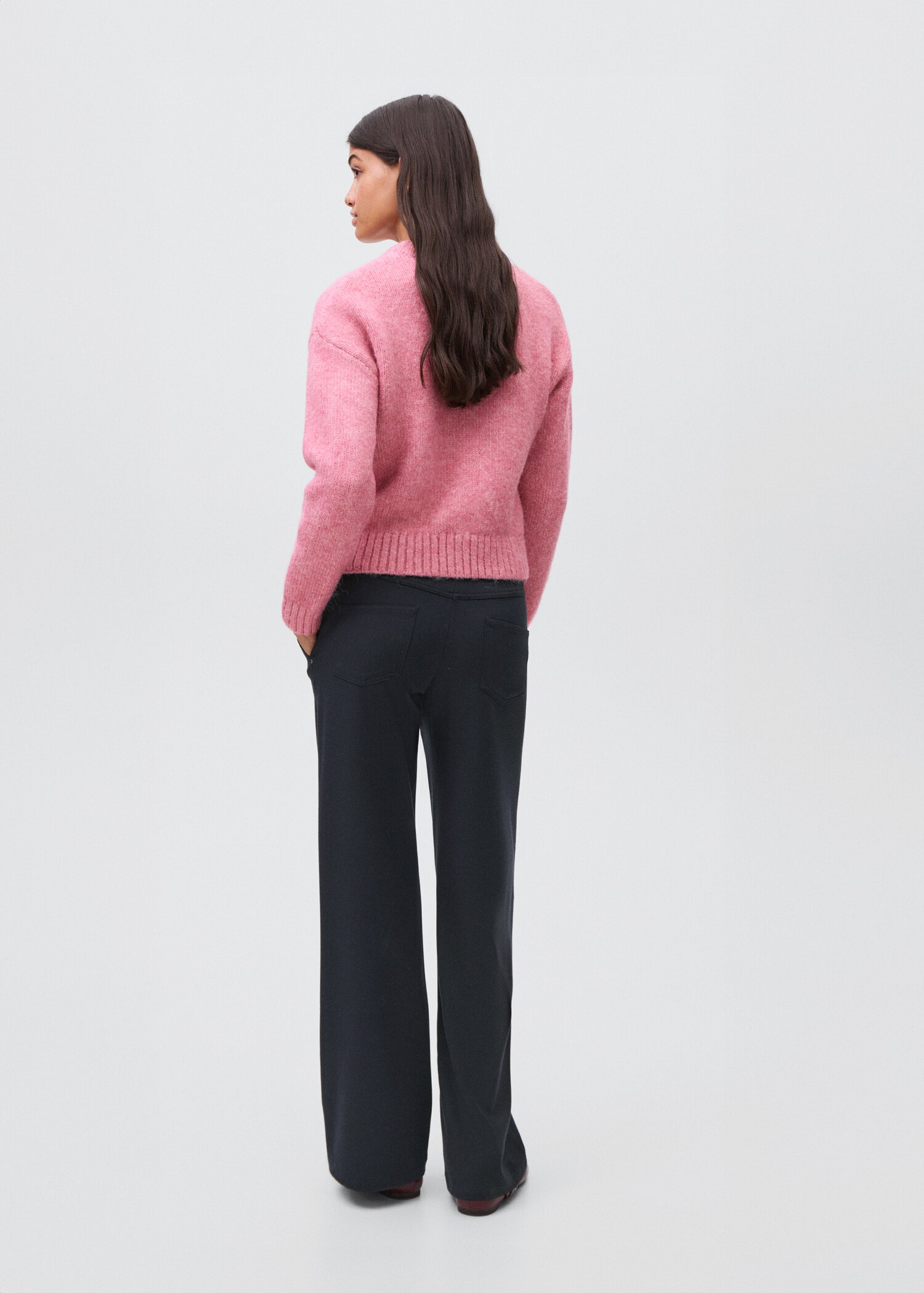 Low-waist studded trousers - Reverse of the article