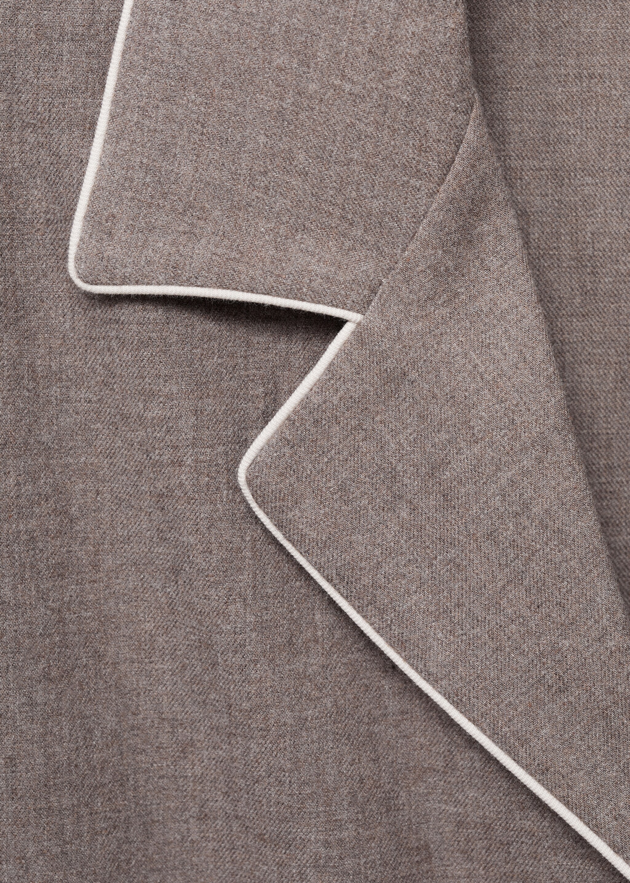 Camisa algodón franela vivo contratono - Detalle del artículo 8, Marrón medio. Ref: 17097127-00.