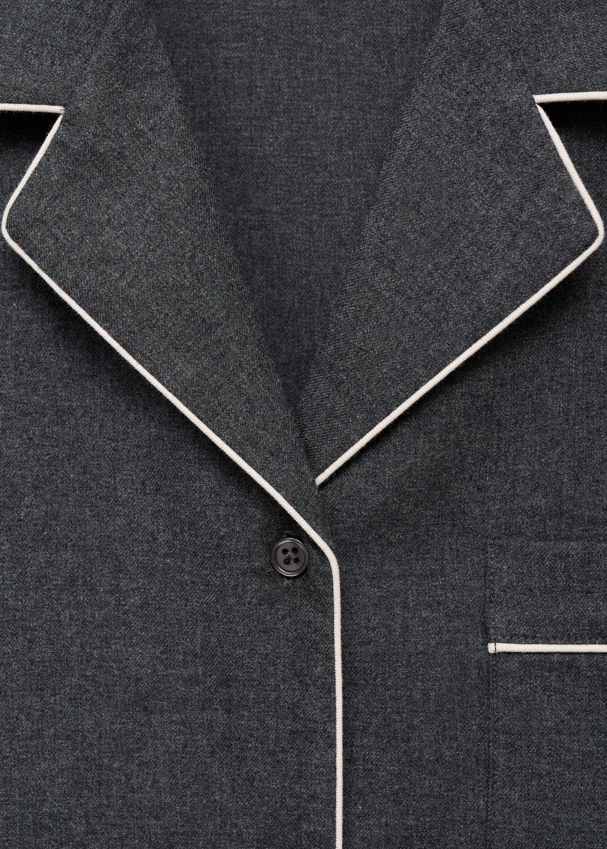 Camisa algodón franela vivo contratono - Detalle del artículo 0, Gris antracita. Ref: 17097127-00.