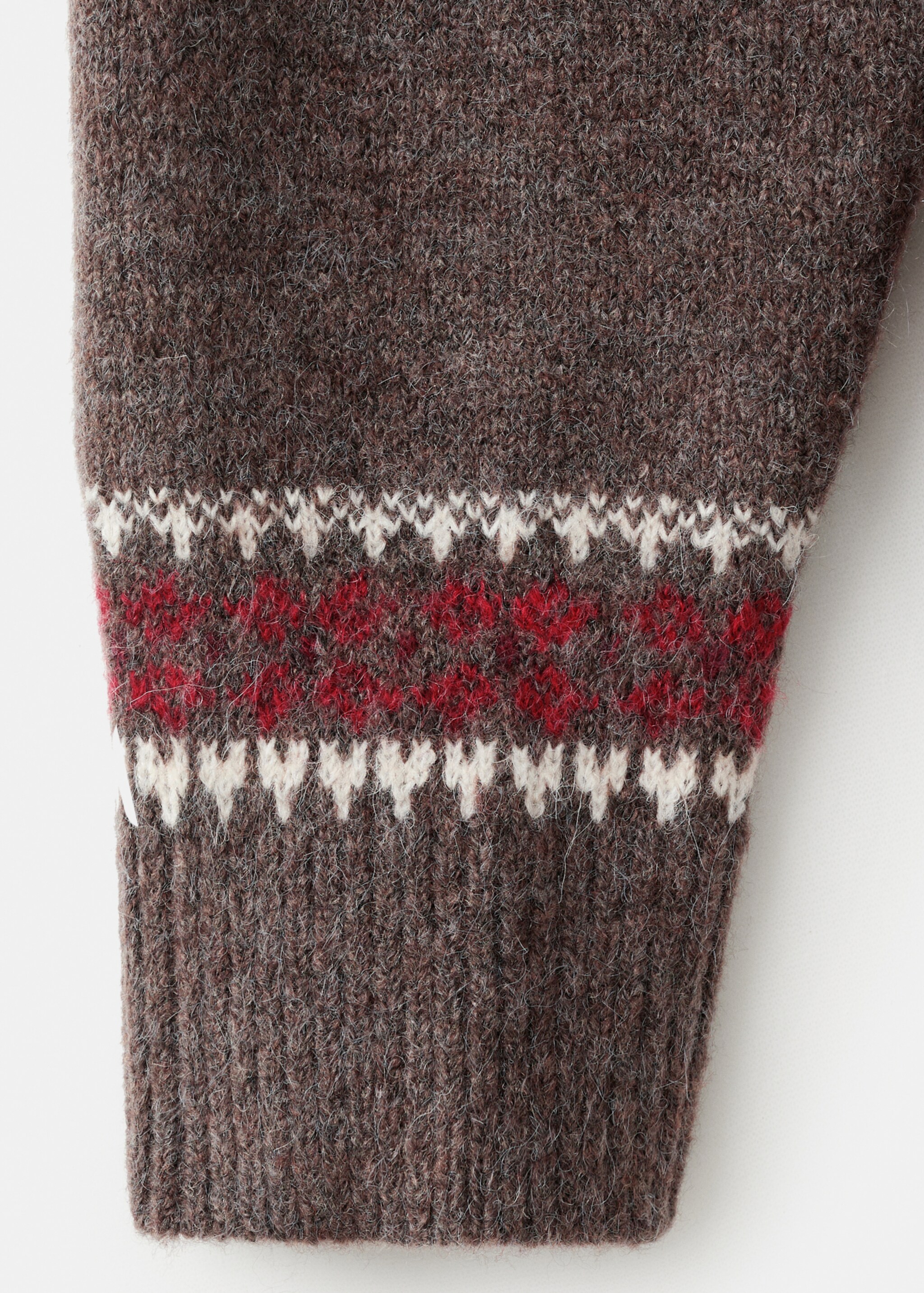 Jacquard pyjamas with round neck - Details of the article 0, Brown. Ref: 17097128-00.
