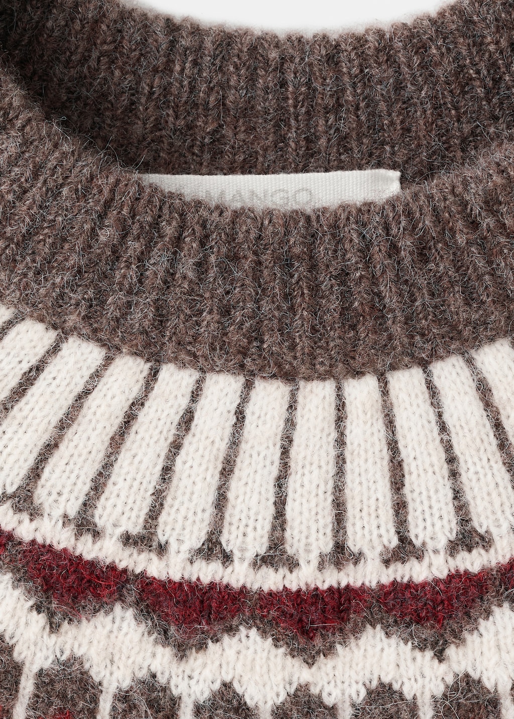 Jacquard pajama with round neck