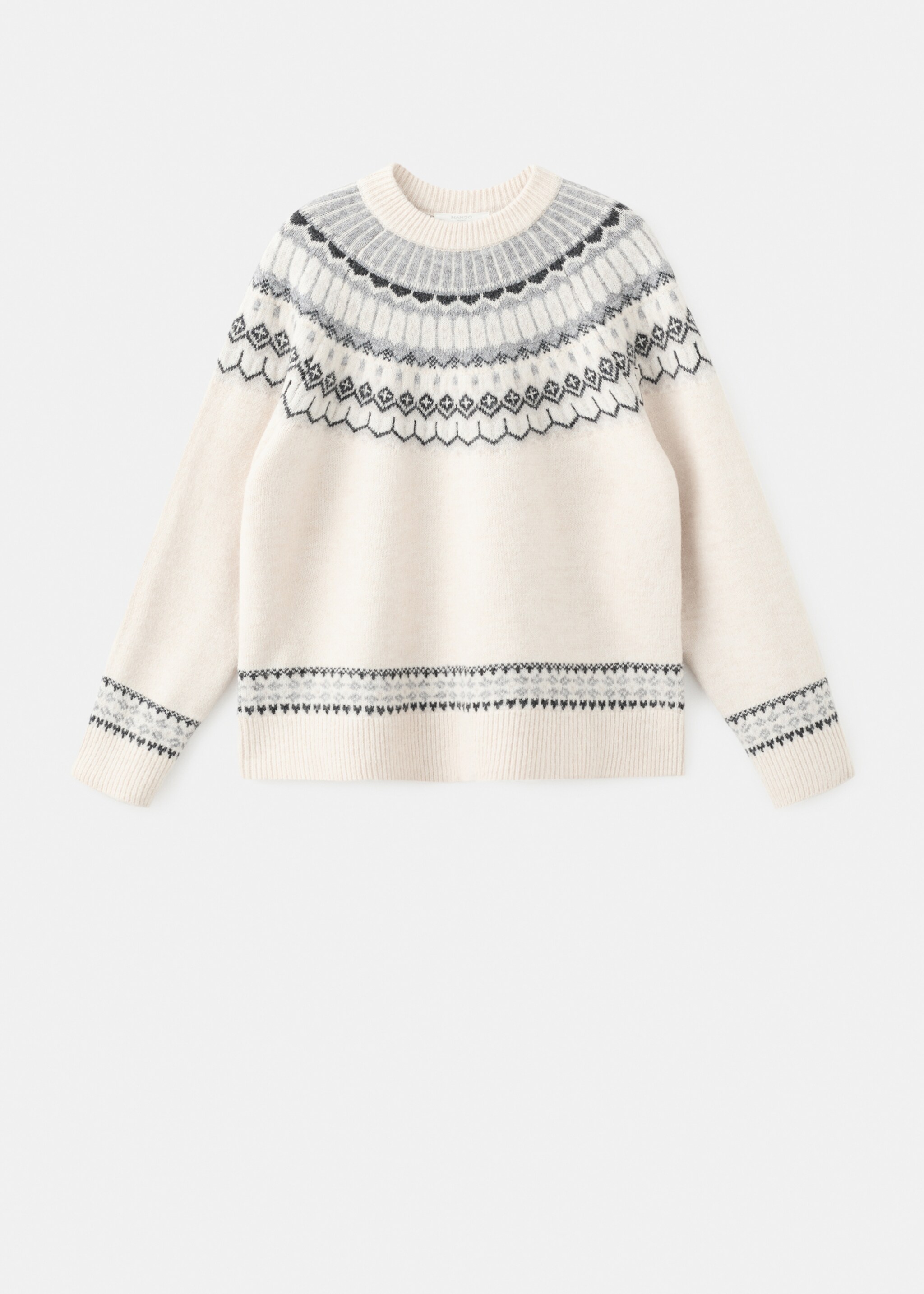 Jacquard pyjamas with round neck - Article without model, Grey. Ref: 17097128-00.