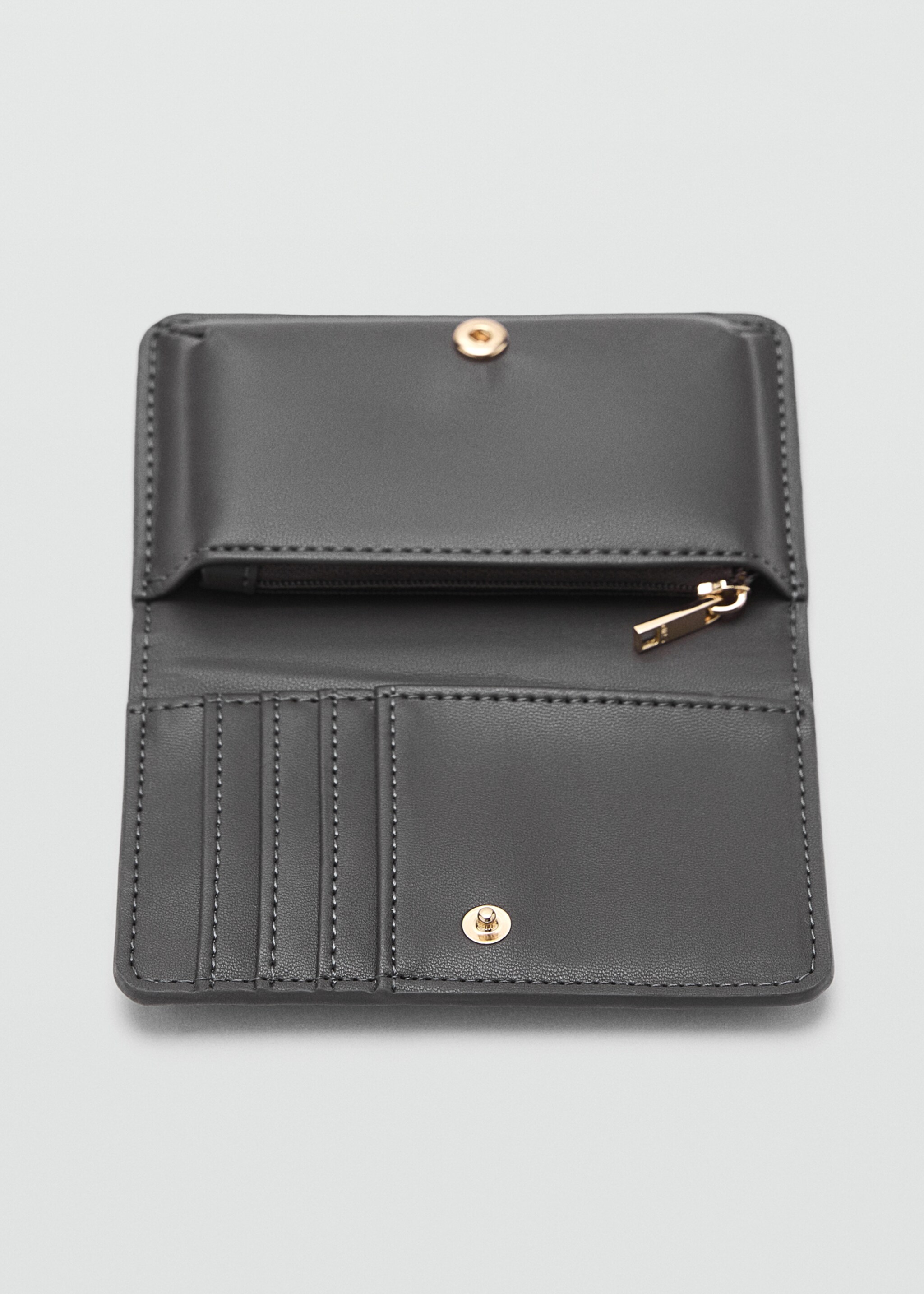 Small crocodile wallet - Details of the article 1, Grey. Ref: 17097129-00.