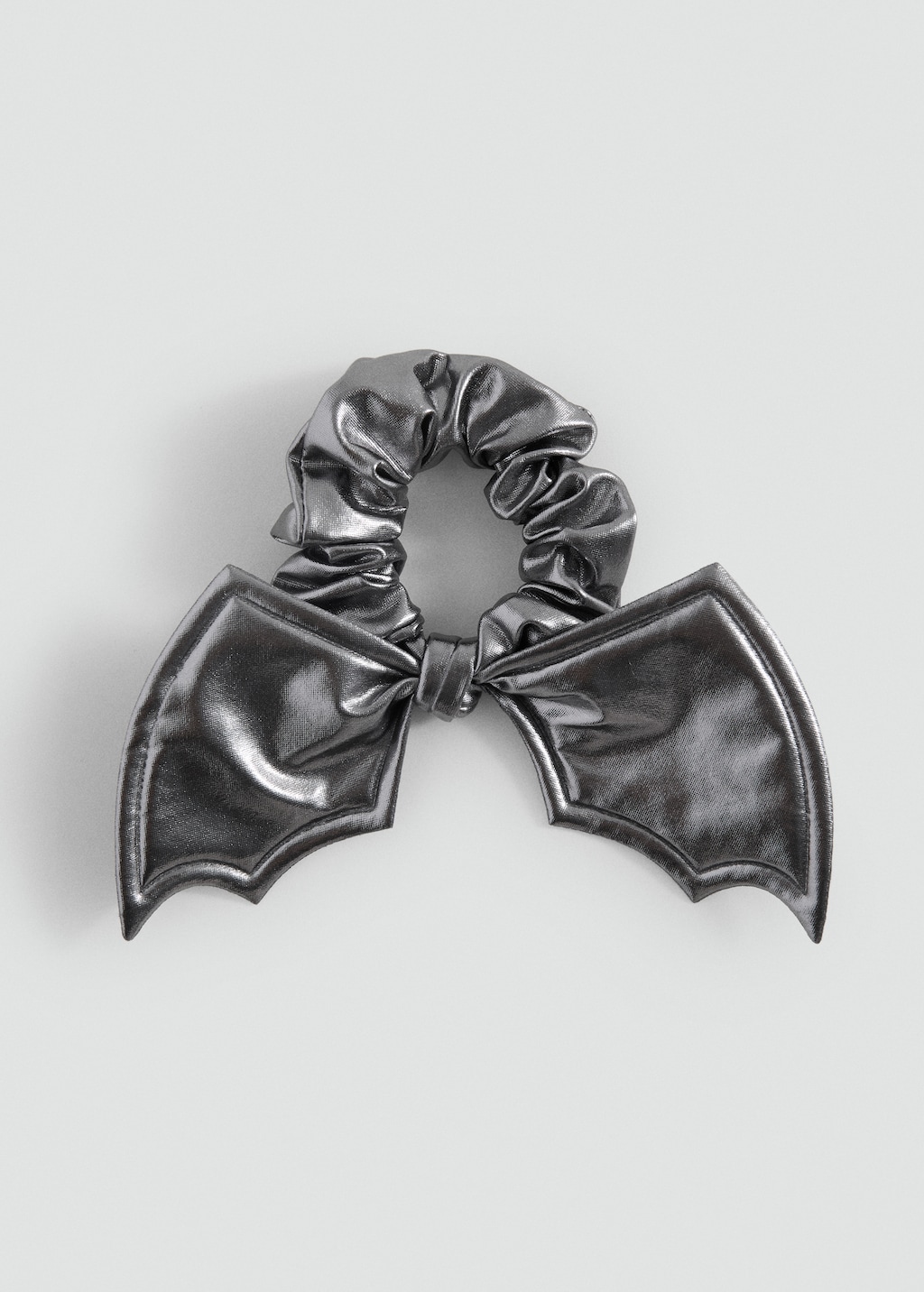 Metallic bat hair tie