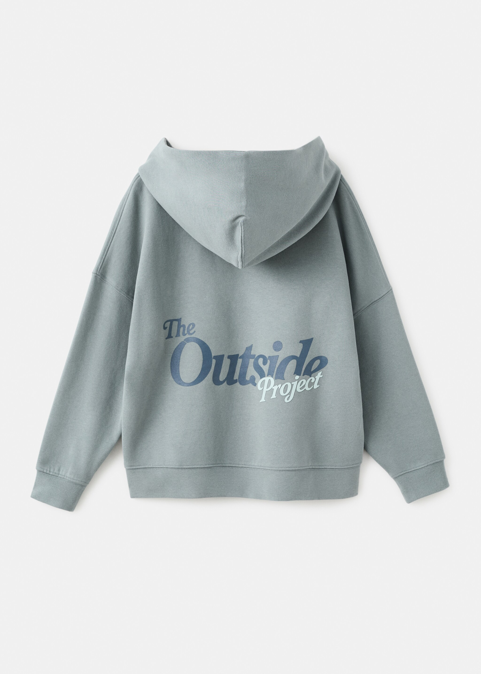 Printed cotton sweatshirt - Reverse of the article, Green. Ref: 17097134-00.
