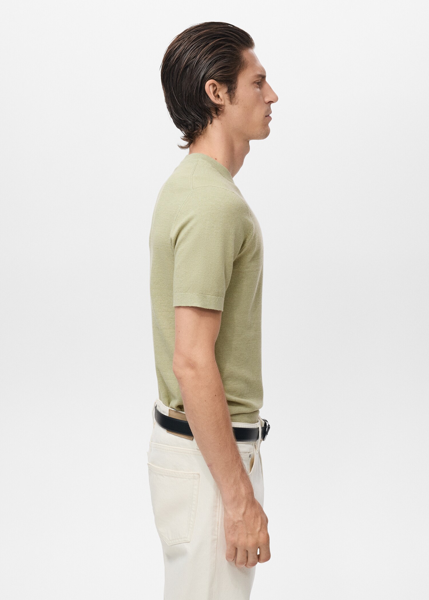 Cotton fine-knit t-shirt - Details of the article 2