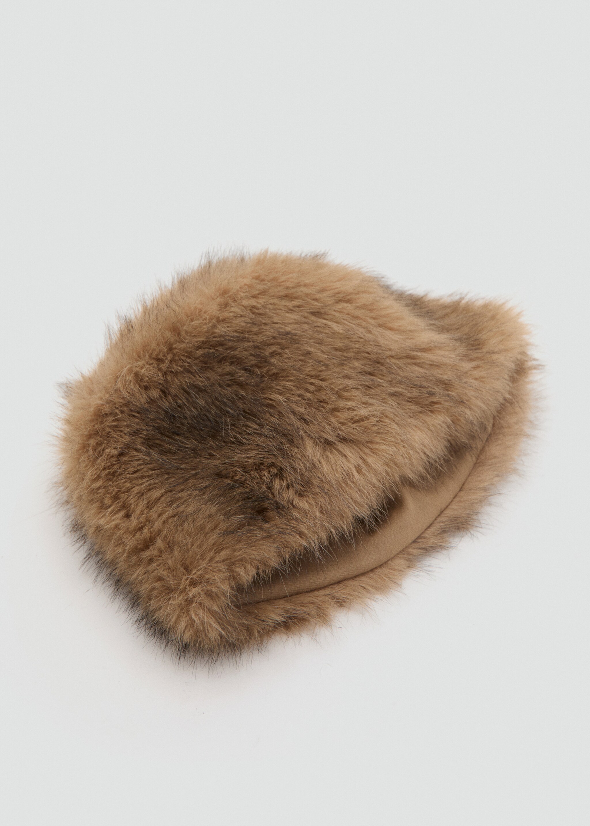 Fur-effect hat - Details of the article 2, Medium Brown. Ref: 17097767-00.