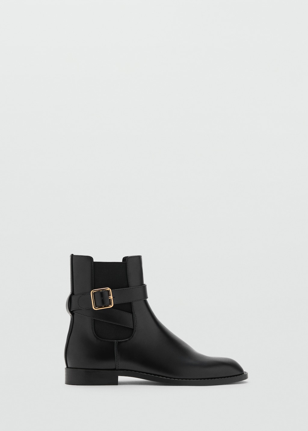Ankle boots with elastic panel and buckle - image 2