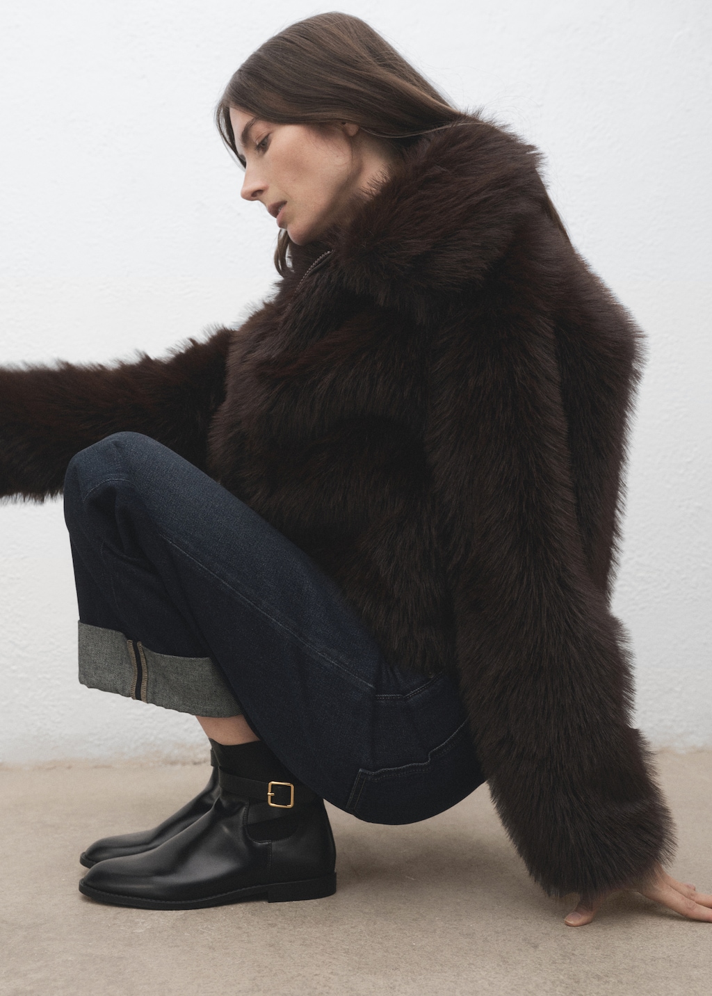 Mango Ankle boots with elastic panel and buckle