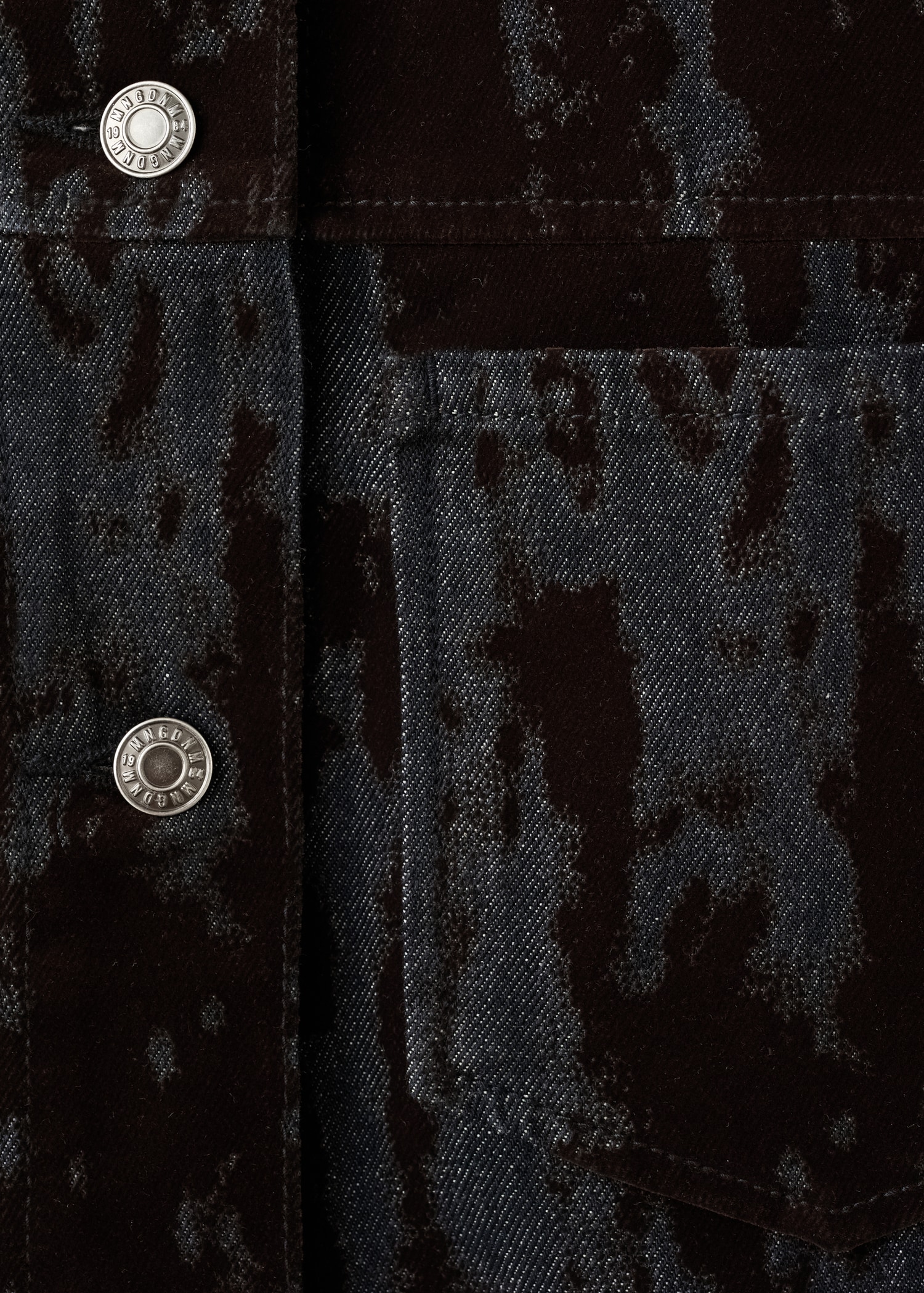 Devoré denim jacket Women MANGO Mali