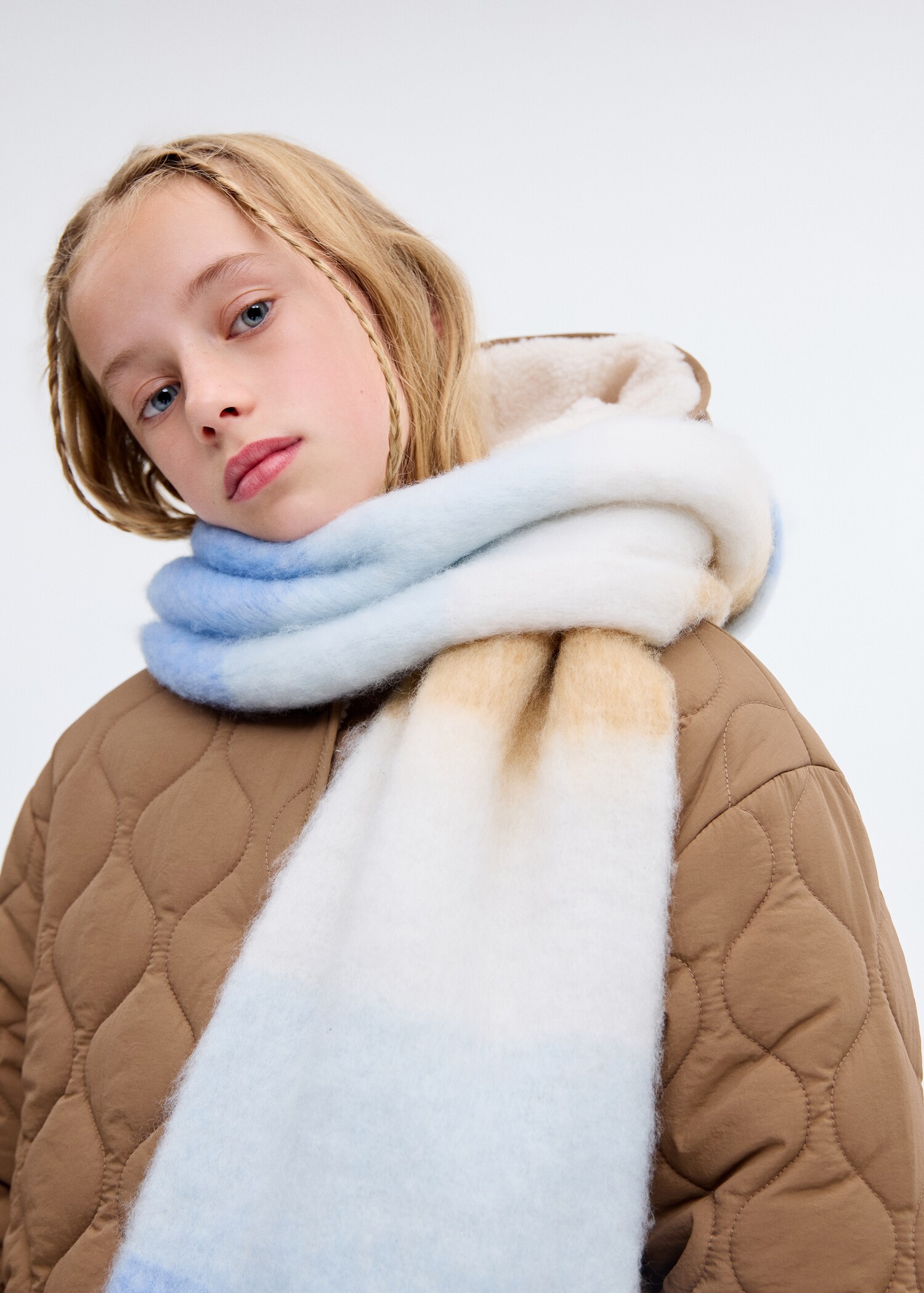 Quilted long coat - Medium plane
