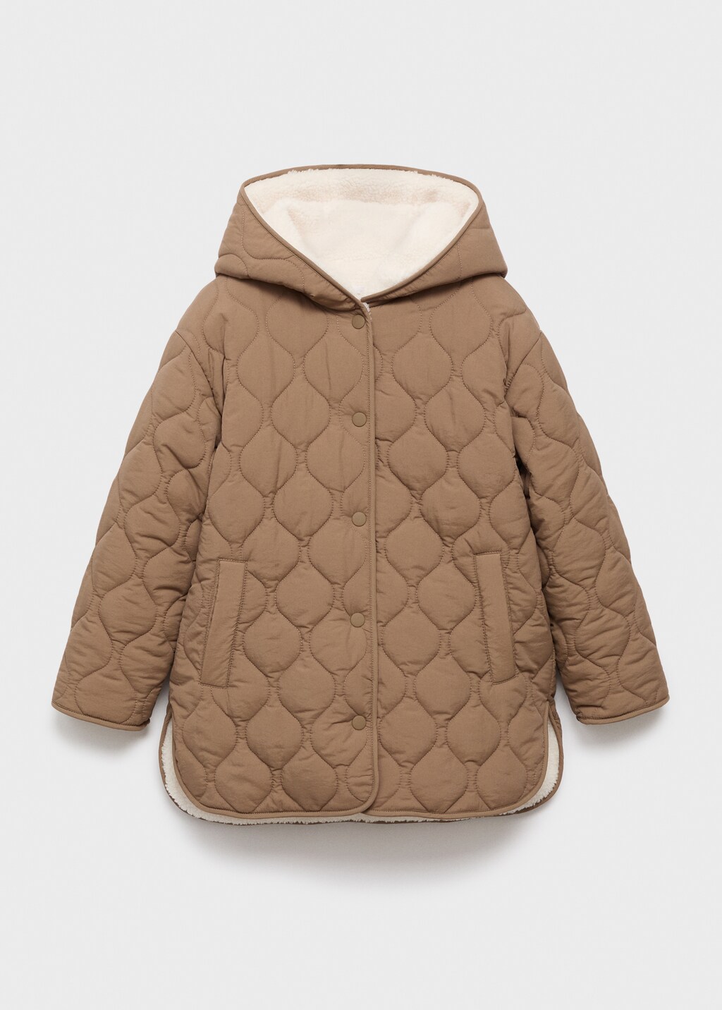 Quilted long coat