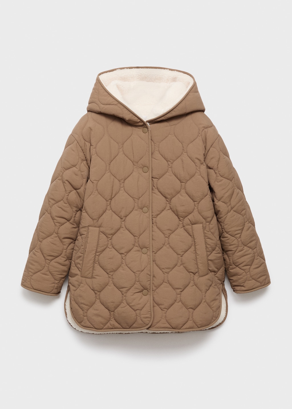 Quilted long coat