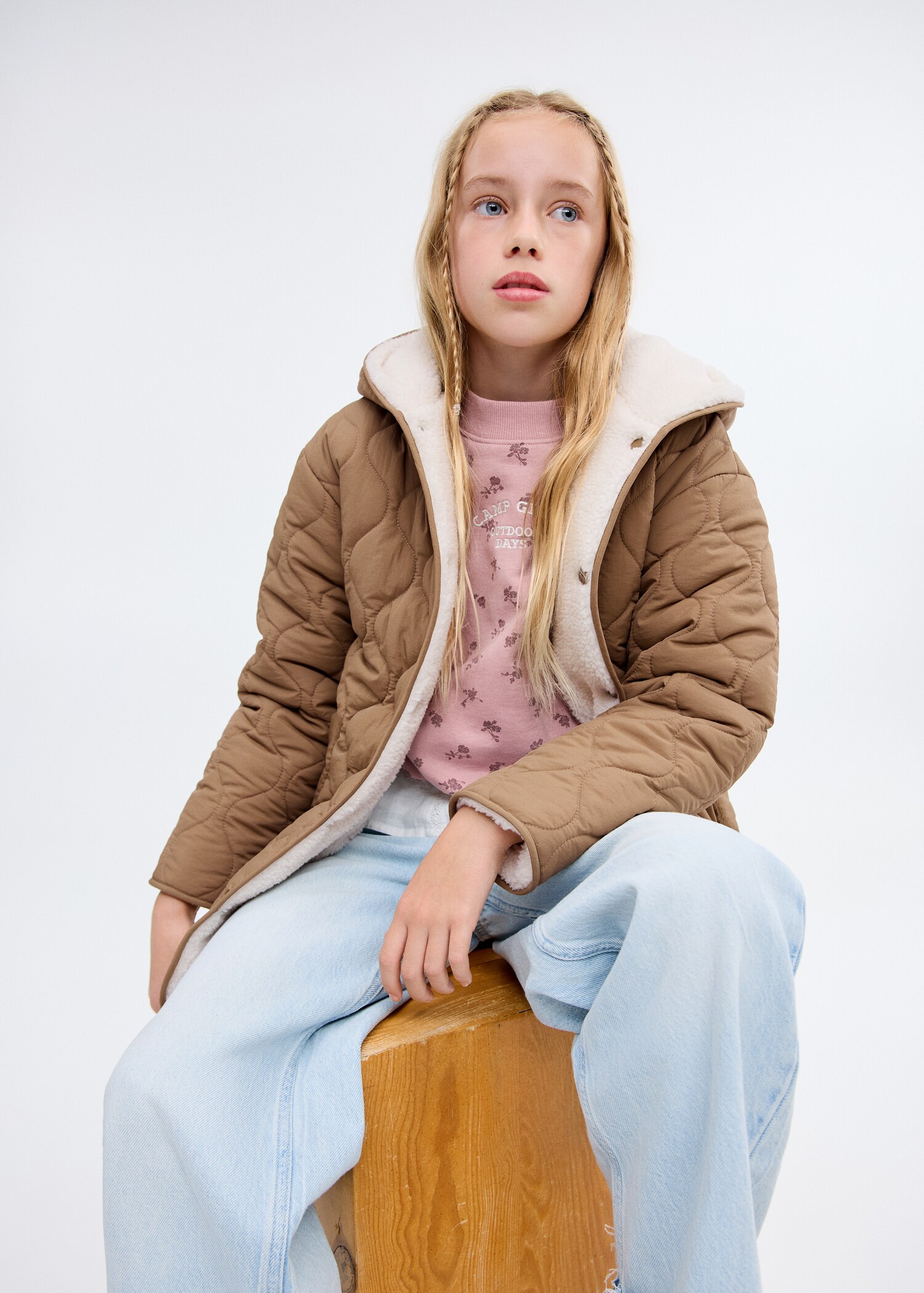 Quilted long coat - Details of the article 1