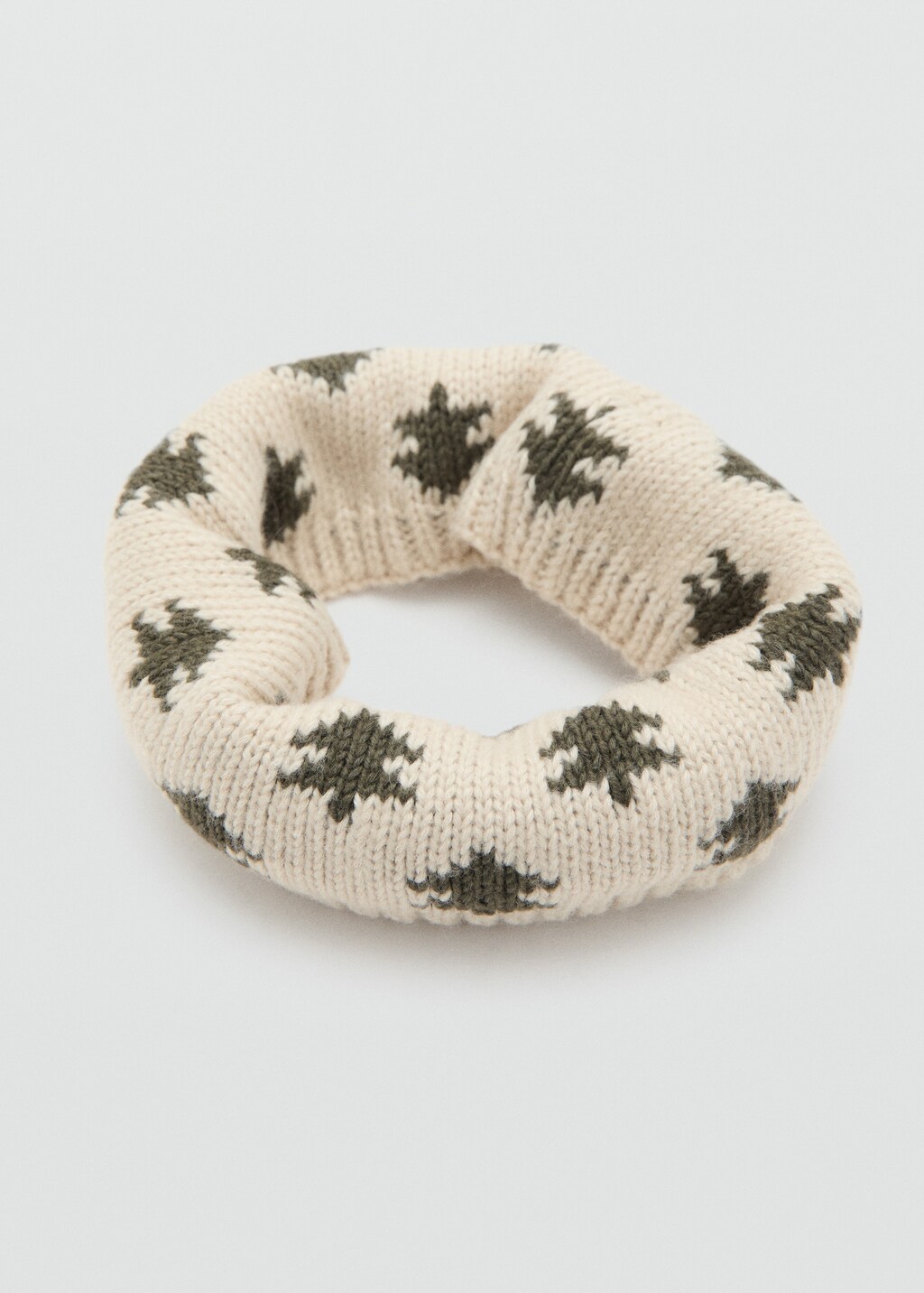 Embroidered knitted scarf