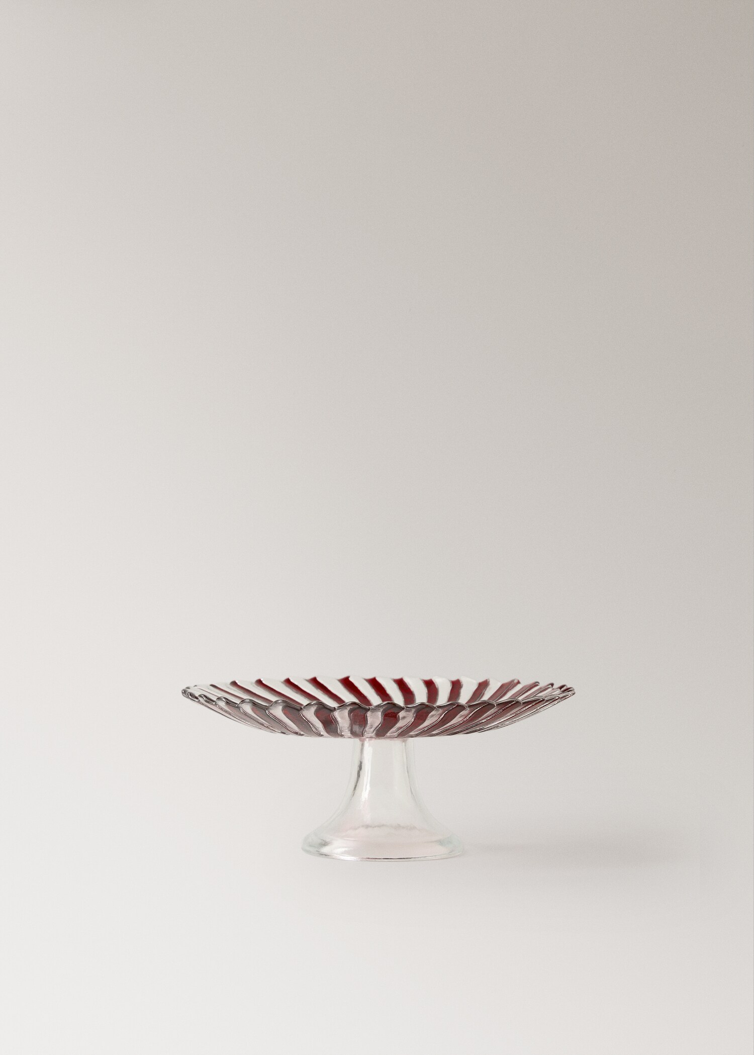 Glass cake stand with spiral print - Article without model