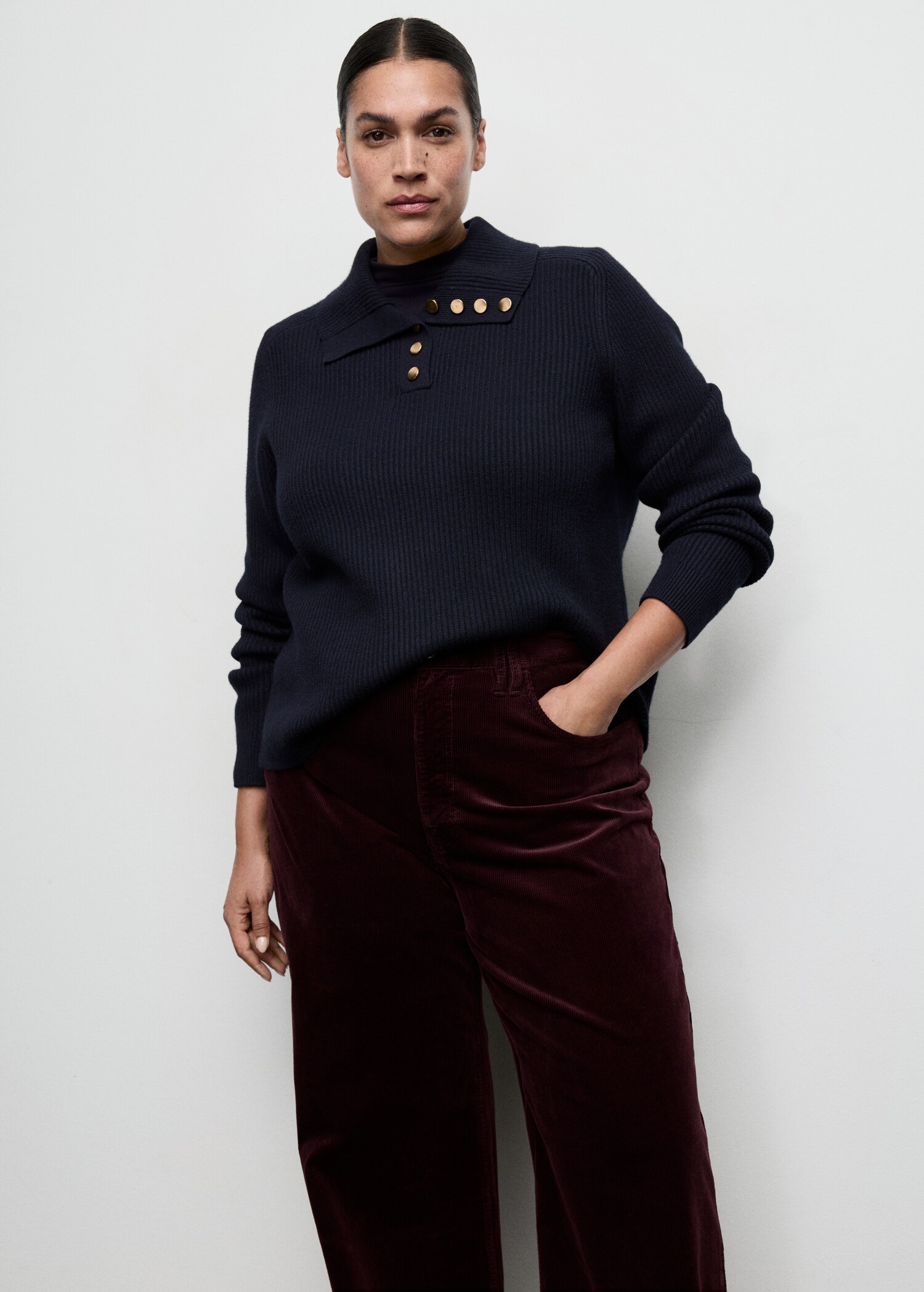 Wide-leg corduroy jeans - Details of the article 5