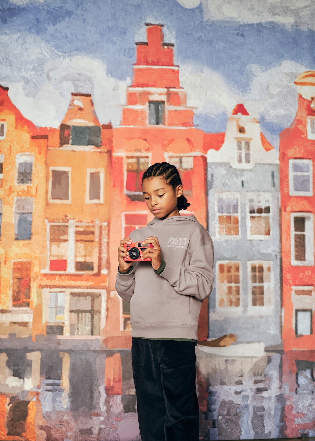 Printed embossed sweatshirt