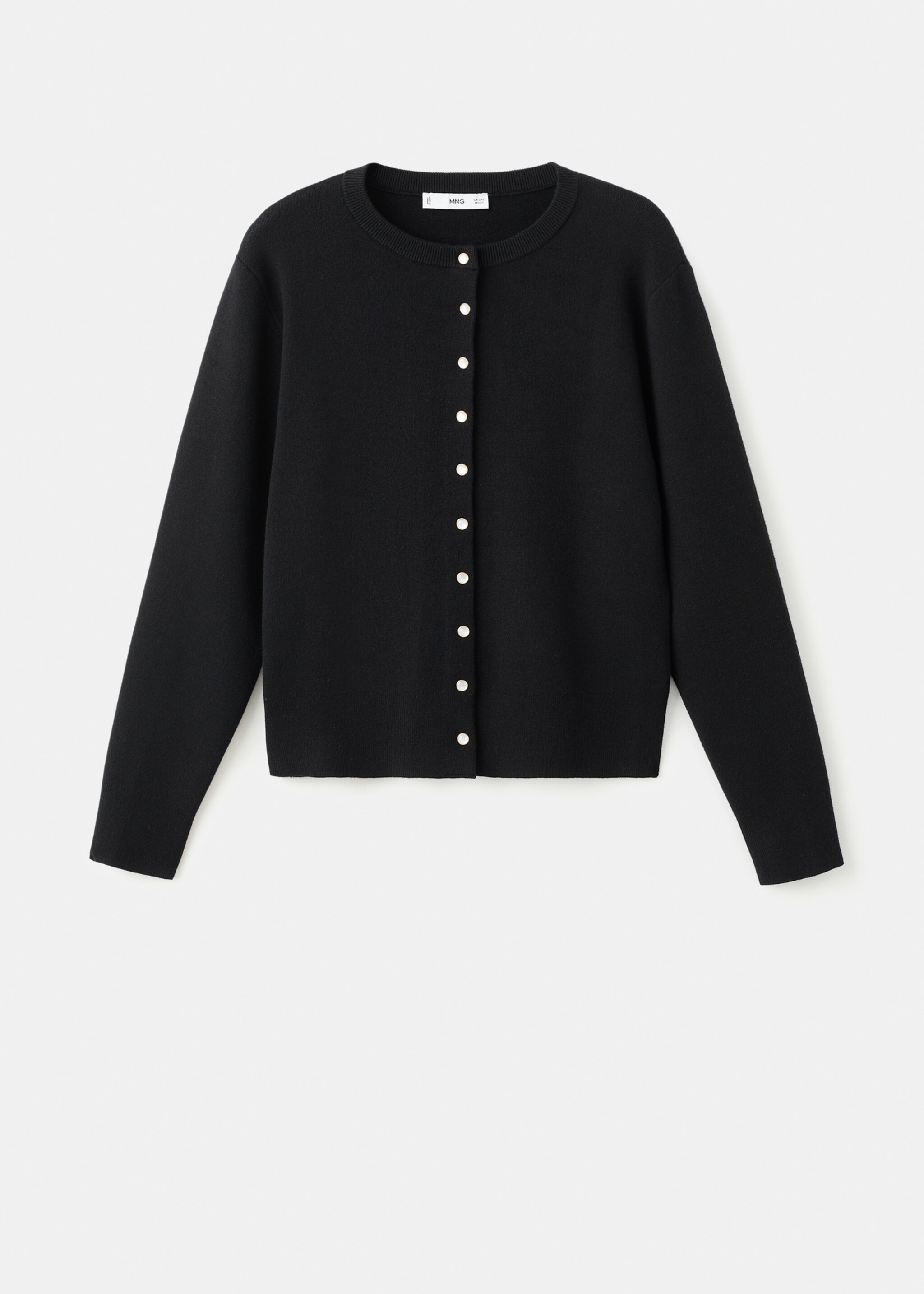 Knitted button cardigan - Article without model, Black. Ref: 17097787-00.