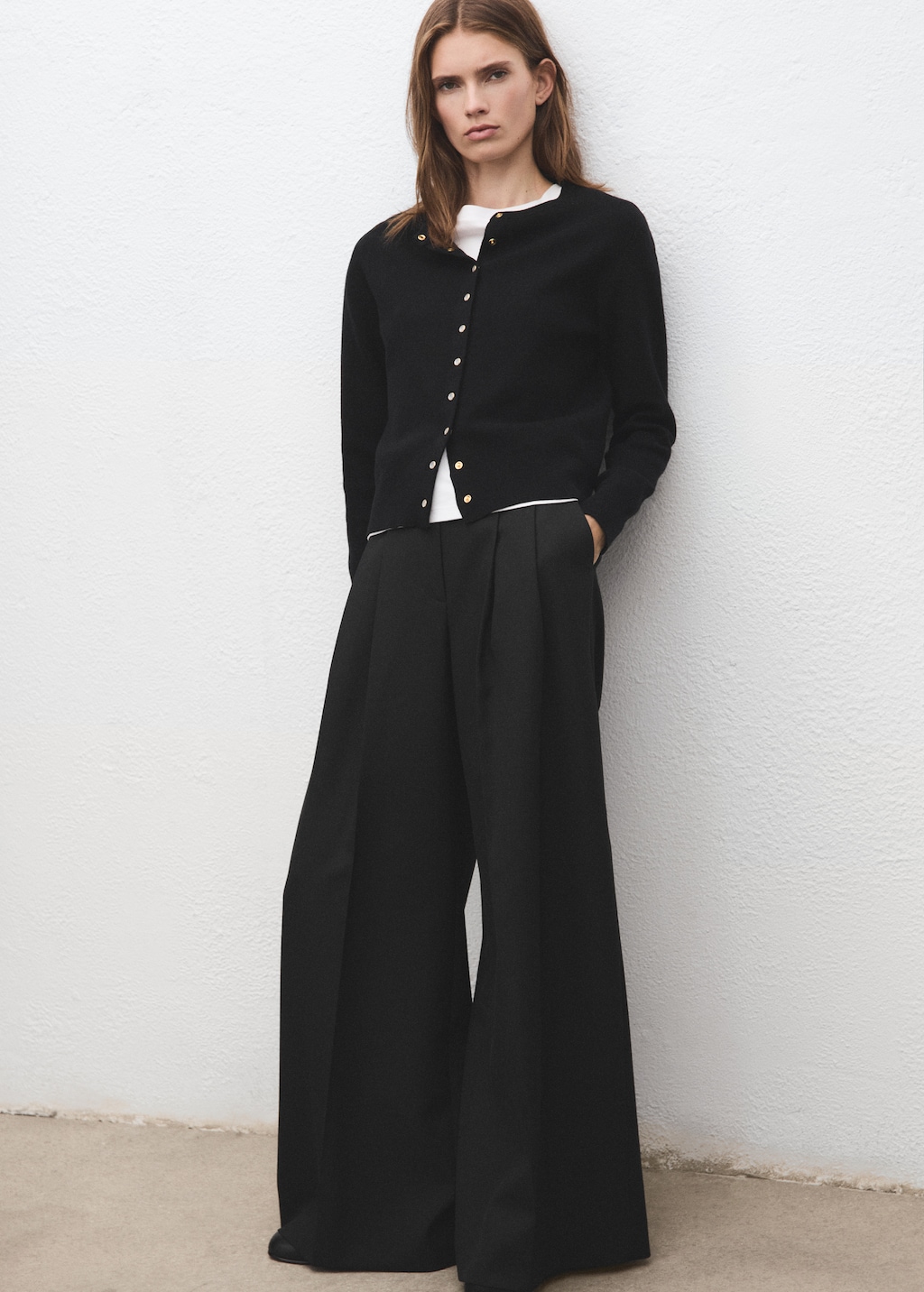 Knitted button cardigan