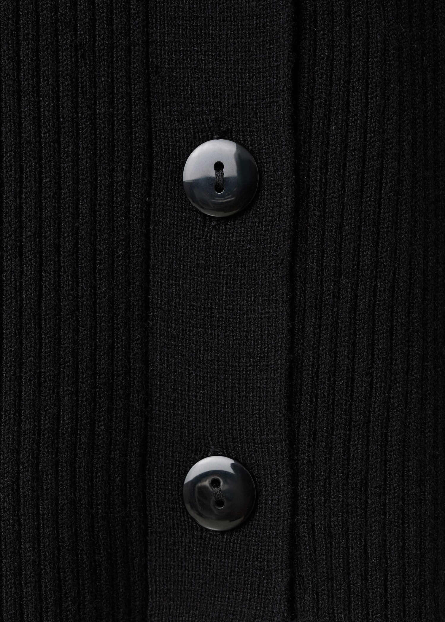 Cardigan with fur-effect collar - Details of the article 0