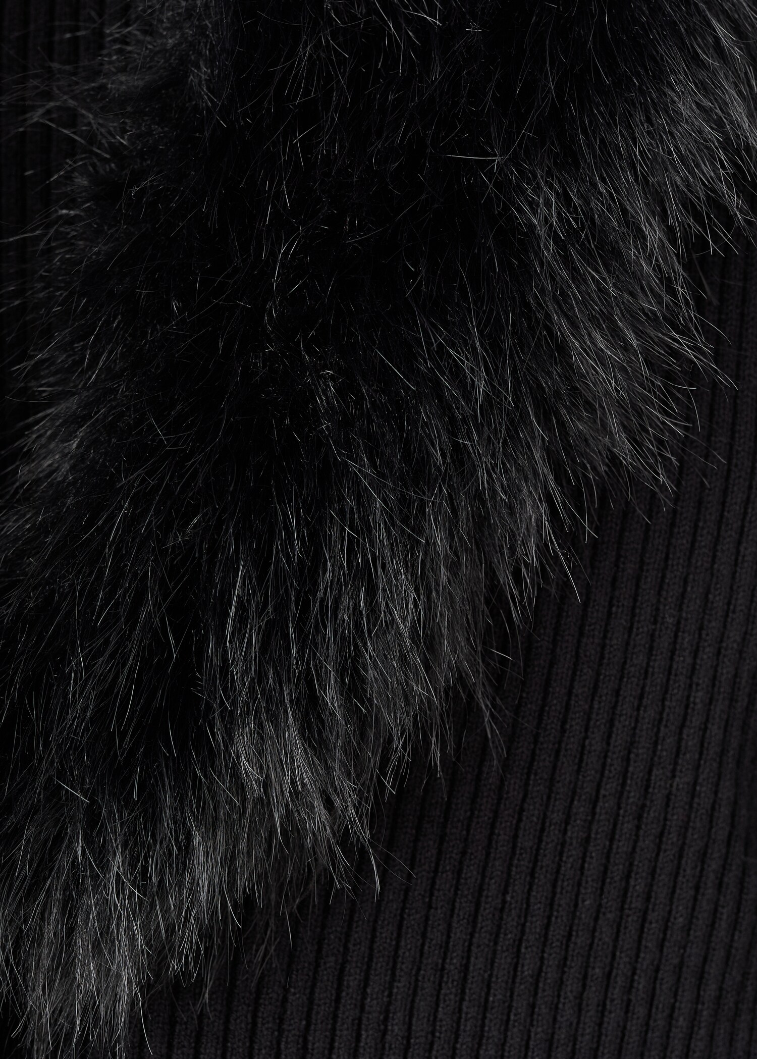 Cardigan with fur-effect collar - Details of the article 8
