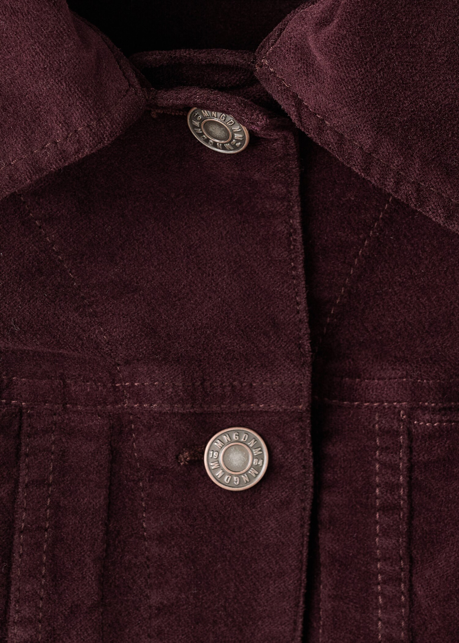 Veste en velours avec surpiqûres - Détail de l'article 0
