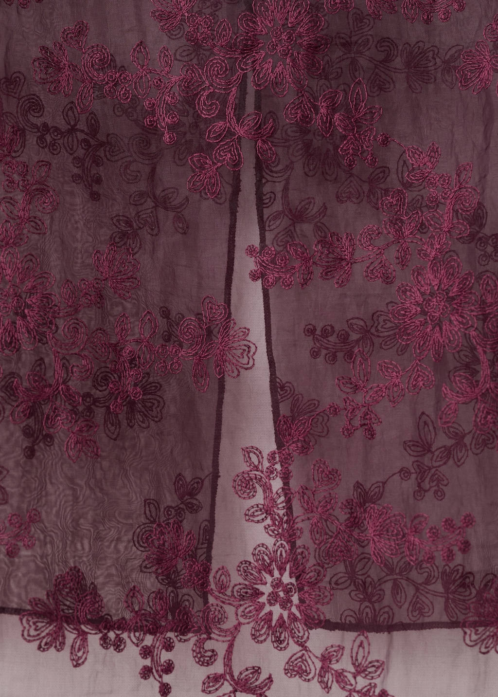 Embroidered sheer top