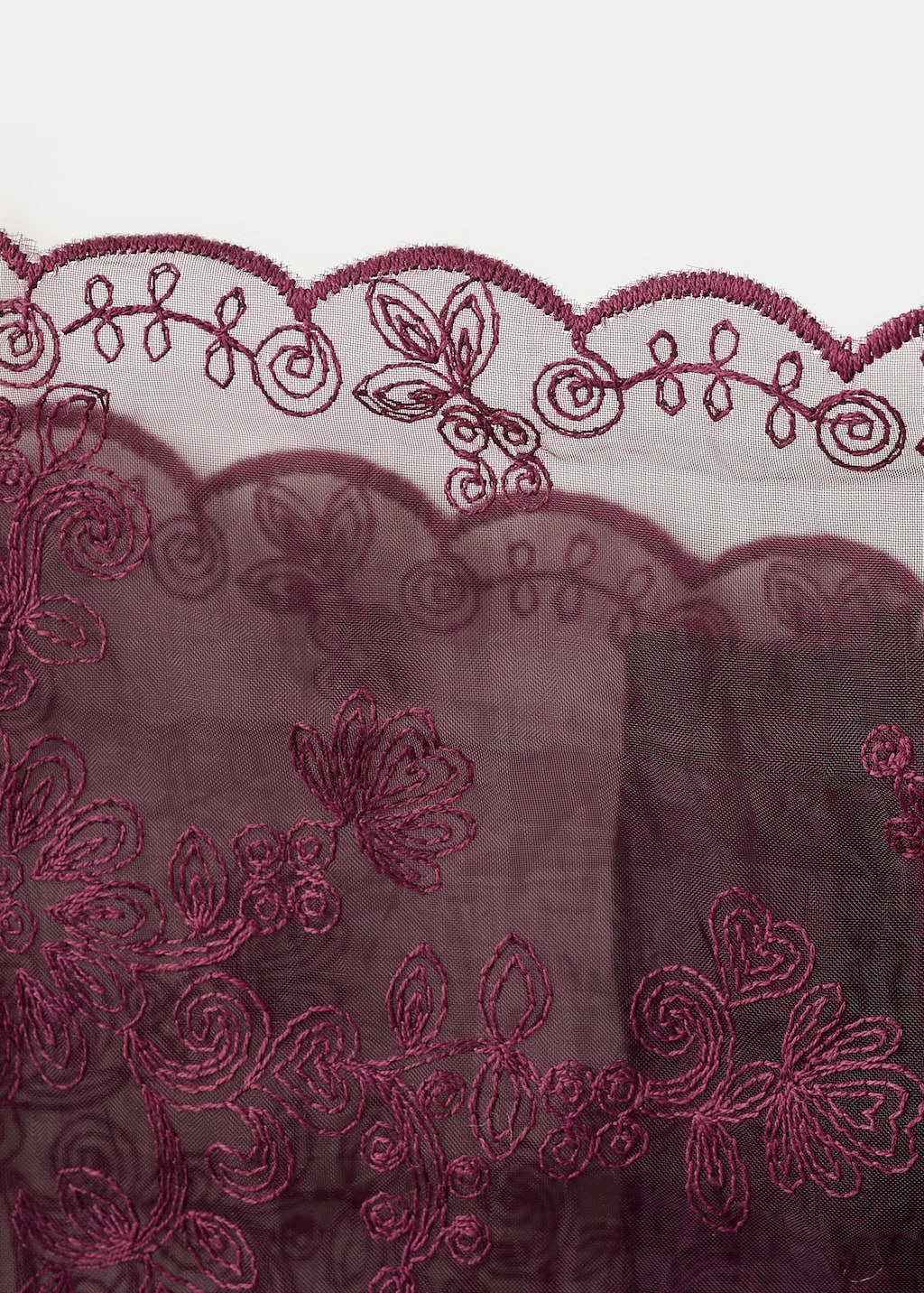 Embroidered sheer top