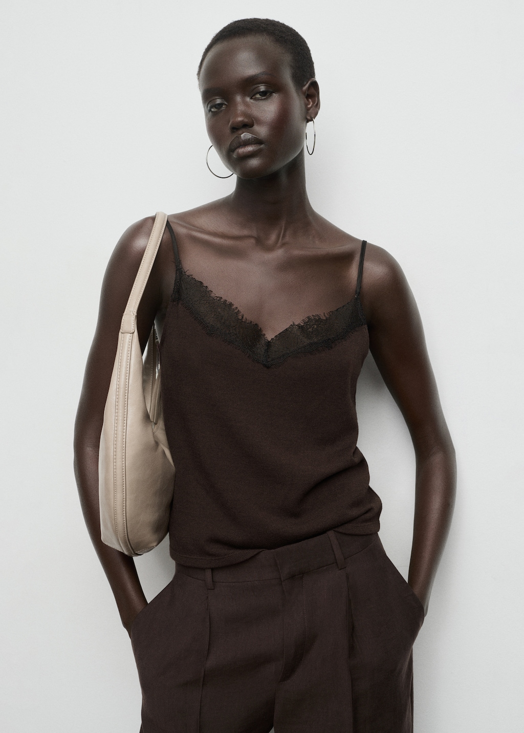 Mango Lace suspenders top