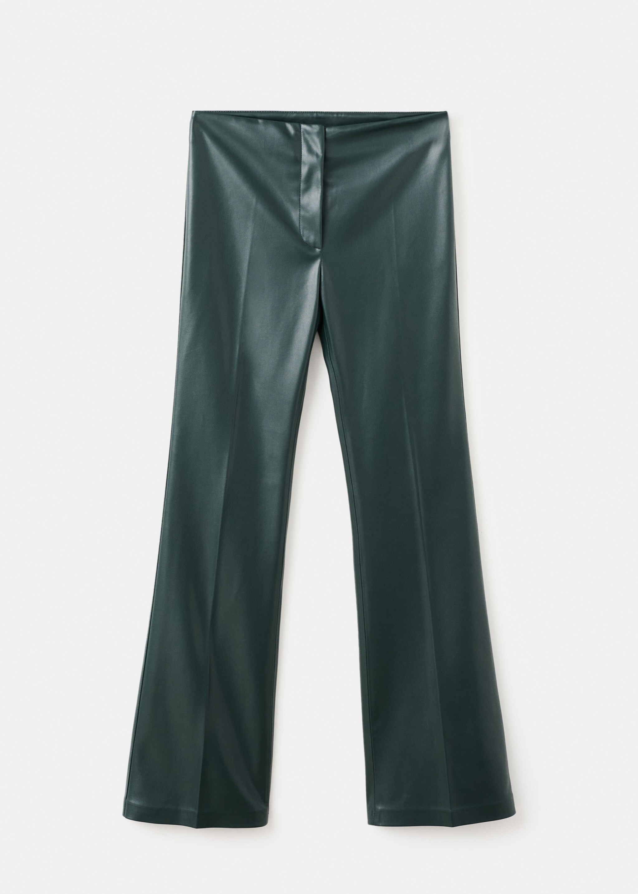 Faux leather flared pants - Article without model, Green. Ref: 17097803-00.