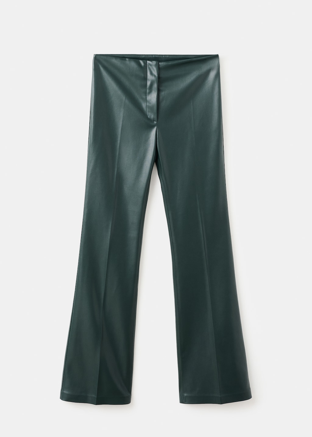 Faux-effect flared trousers