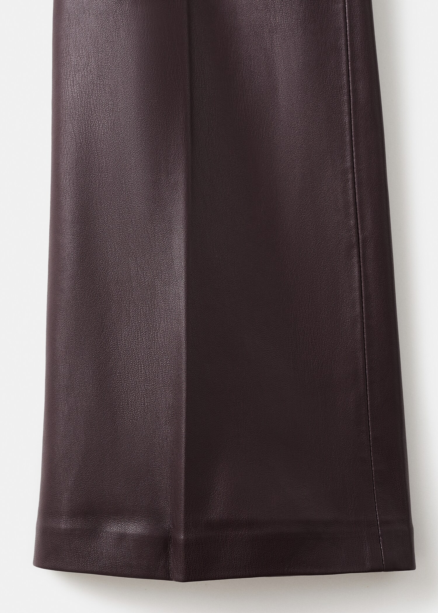 Leather-effect slim-fit trousers - Details of the article 0