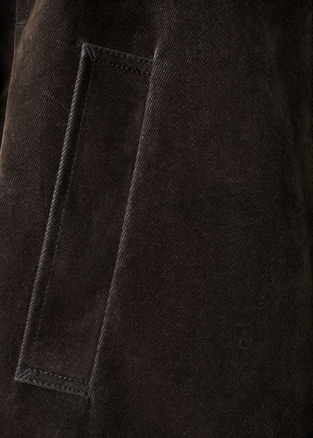 Velvet-finish parka with fur-effect collar
