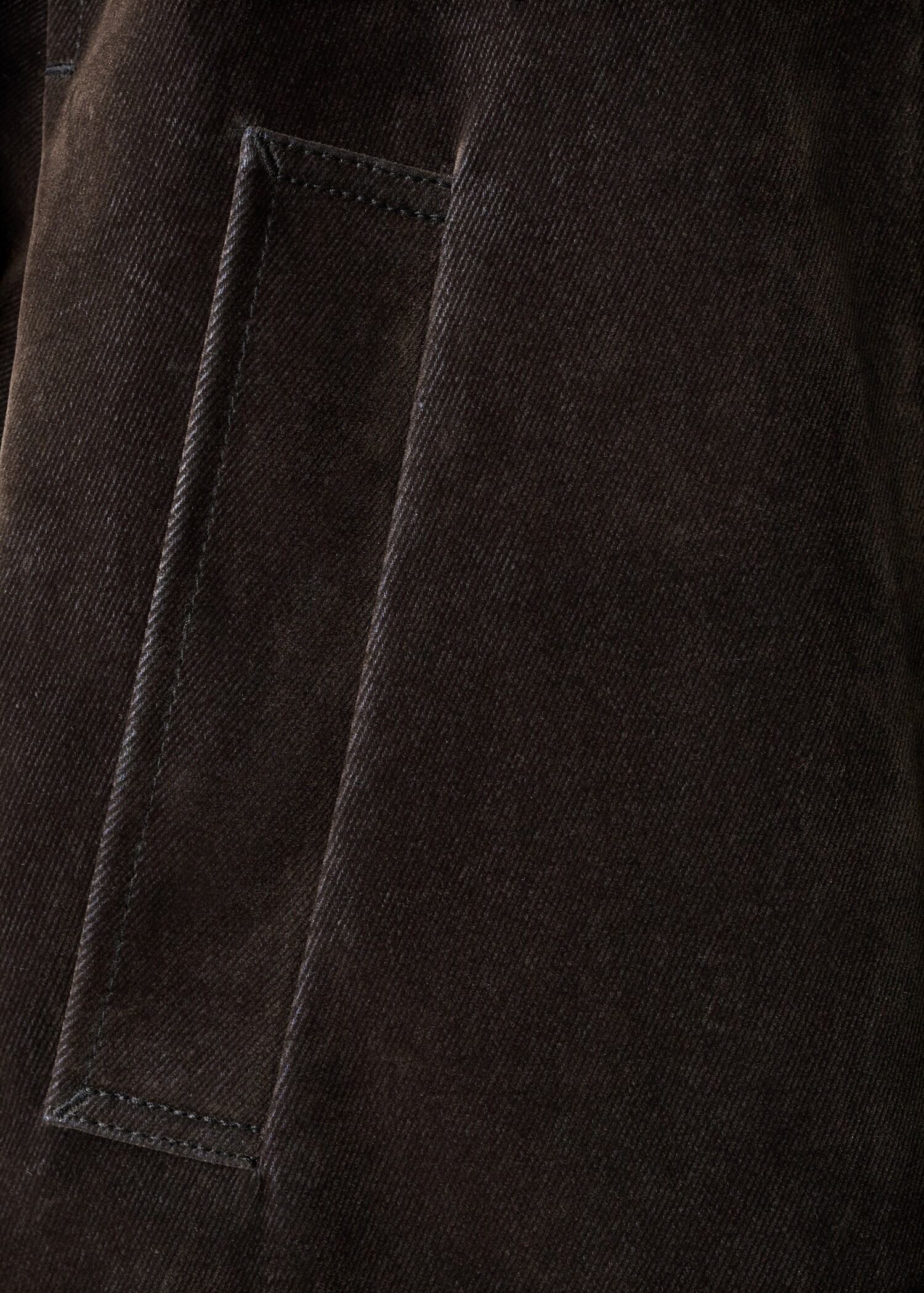 Velvet-finish parka with fur-effect collar - Details of the article 0