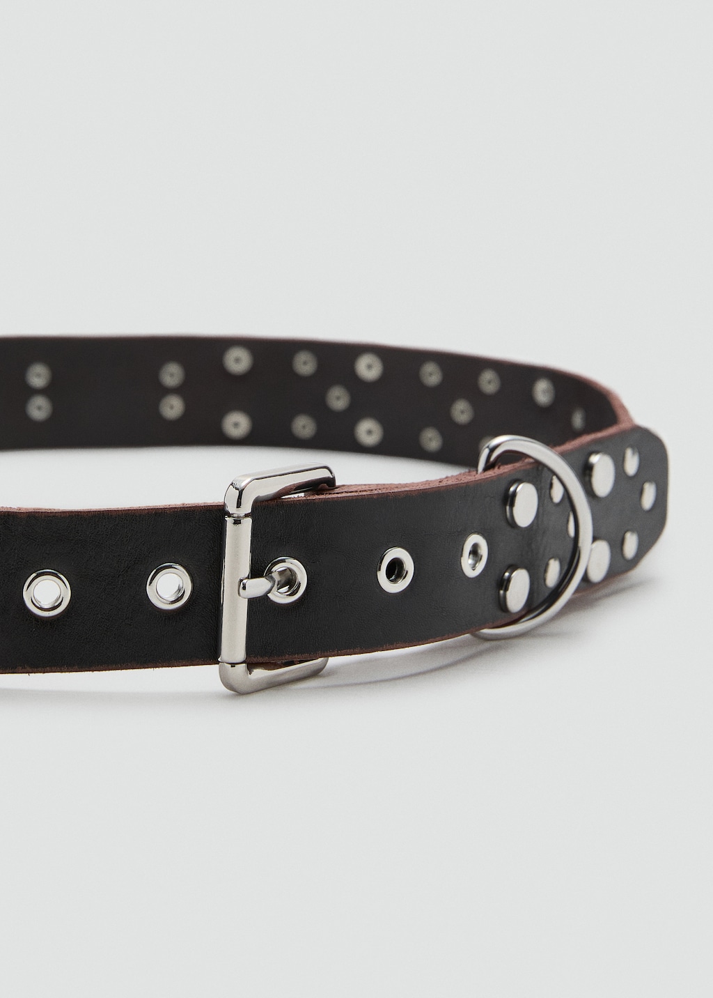 Stud leather belt